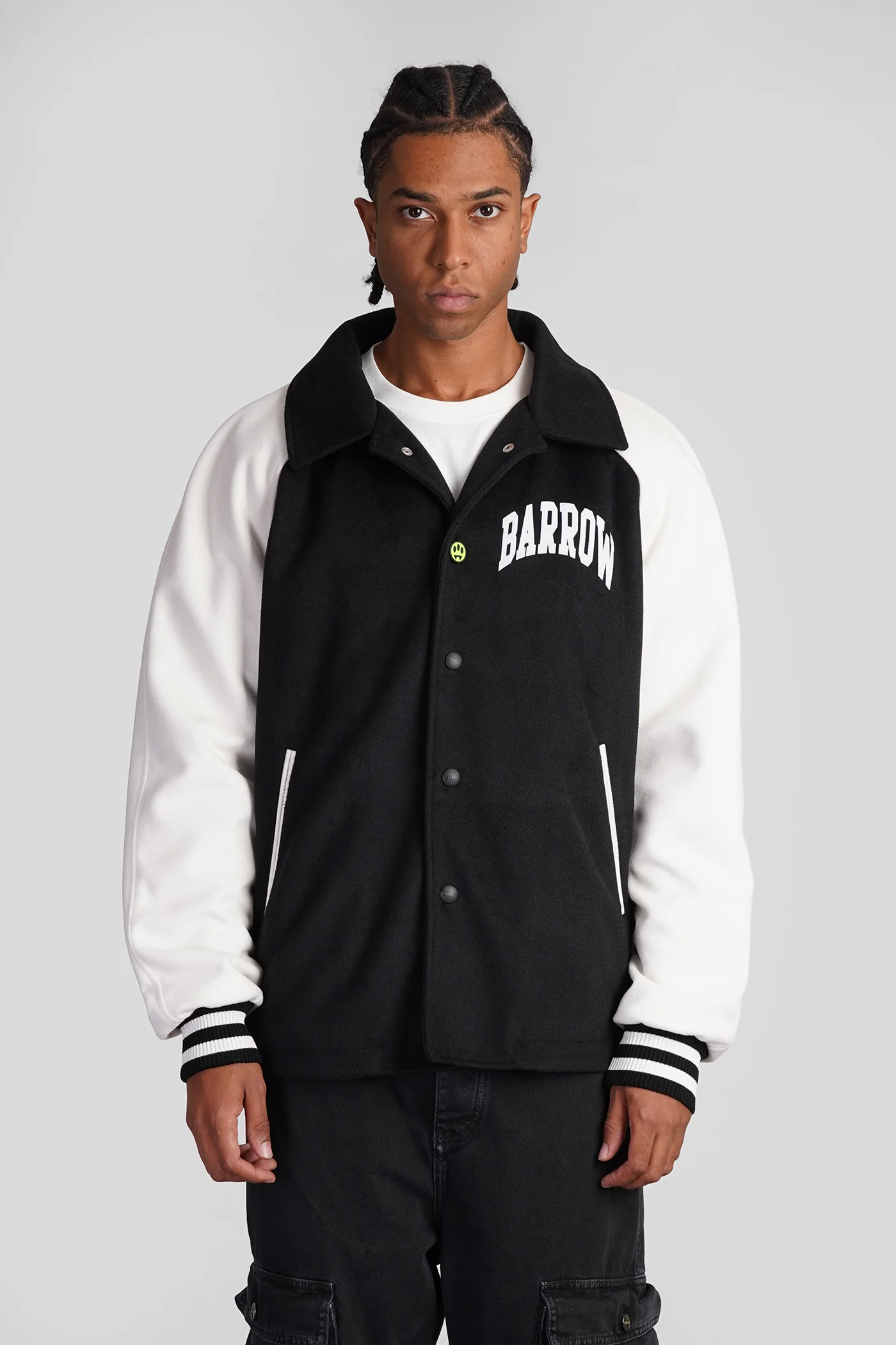 Bomber Jacket in black polyester