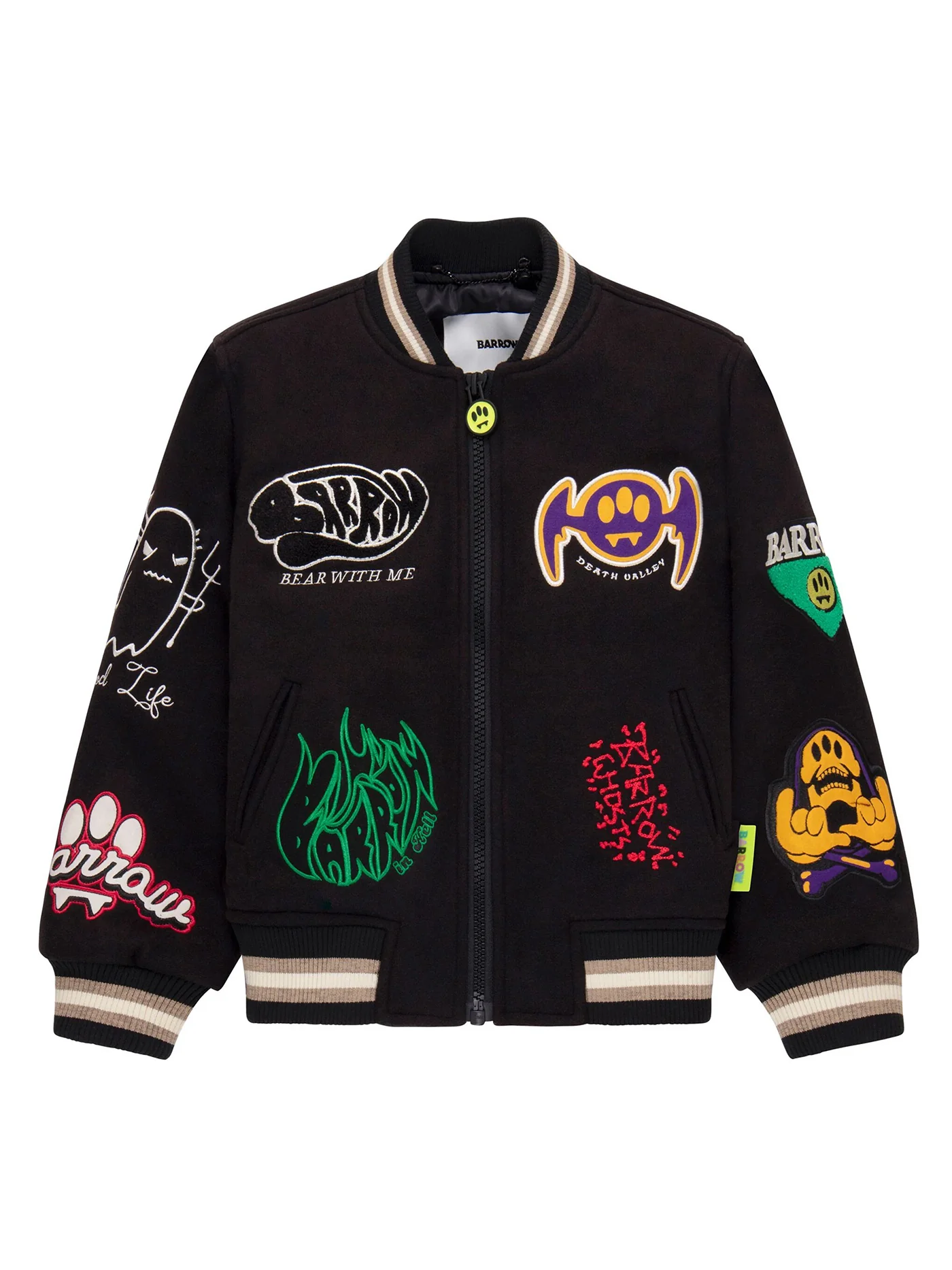 Bomber Jacket in black polyester