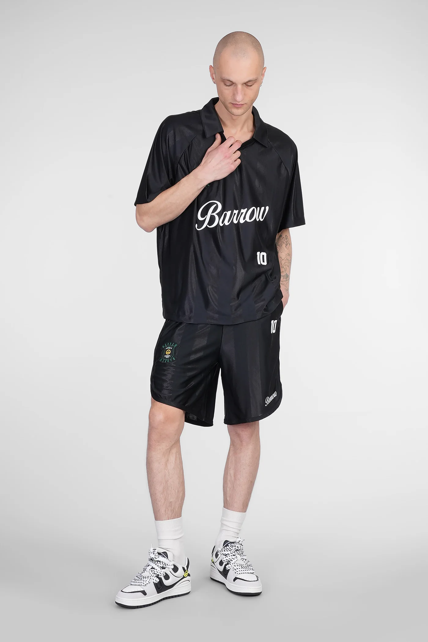 Shorts in black polyester - Image 2