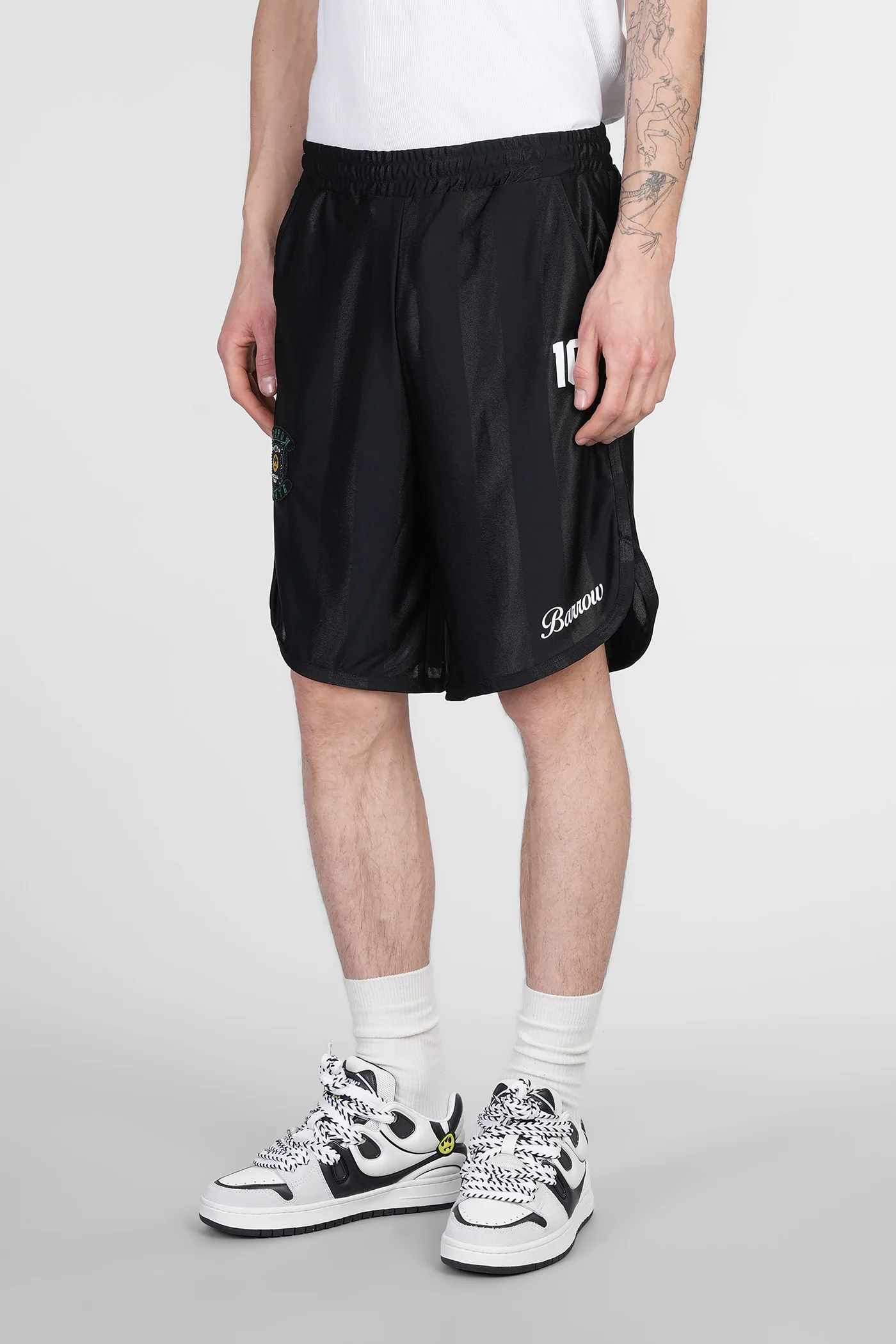 Shorts in black polyester - Image 4