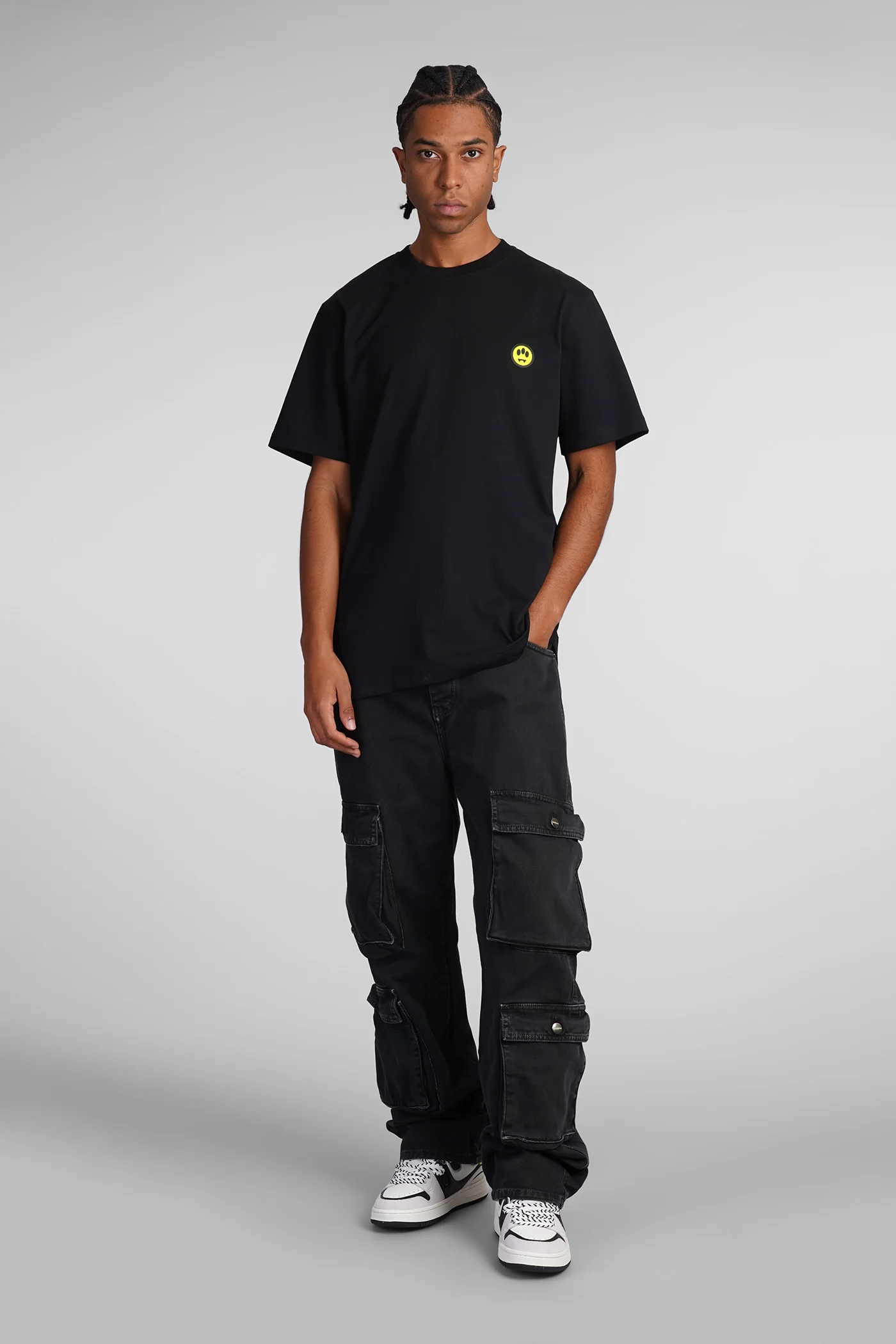 T-Shirt in black cotton - Image 2
