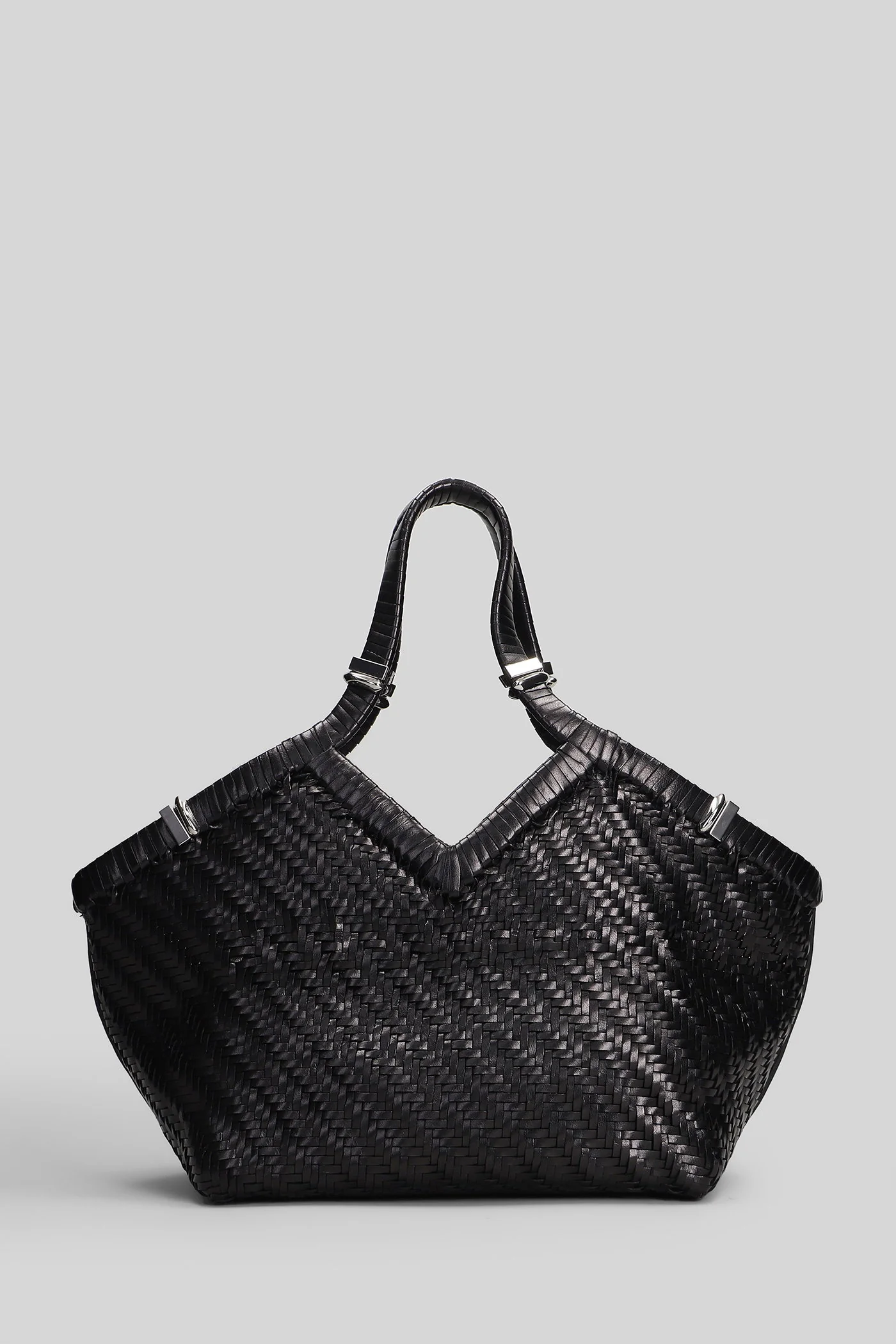 Usha Tote in black leather - Image 3