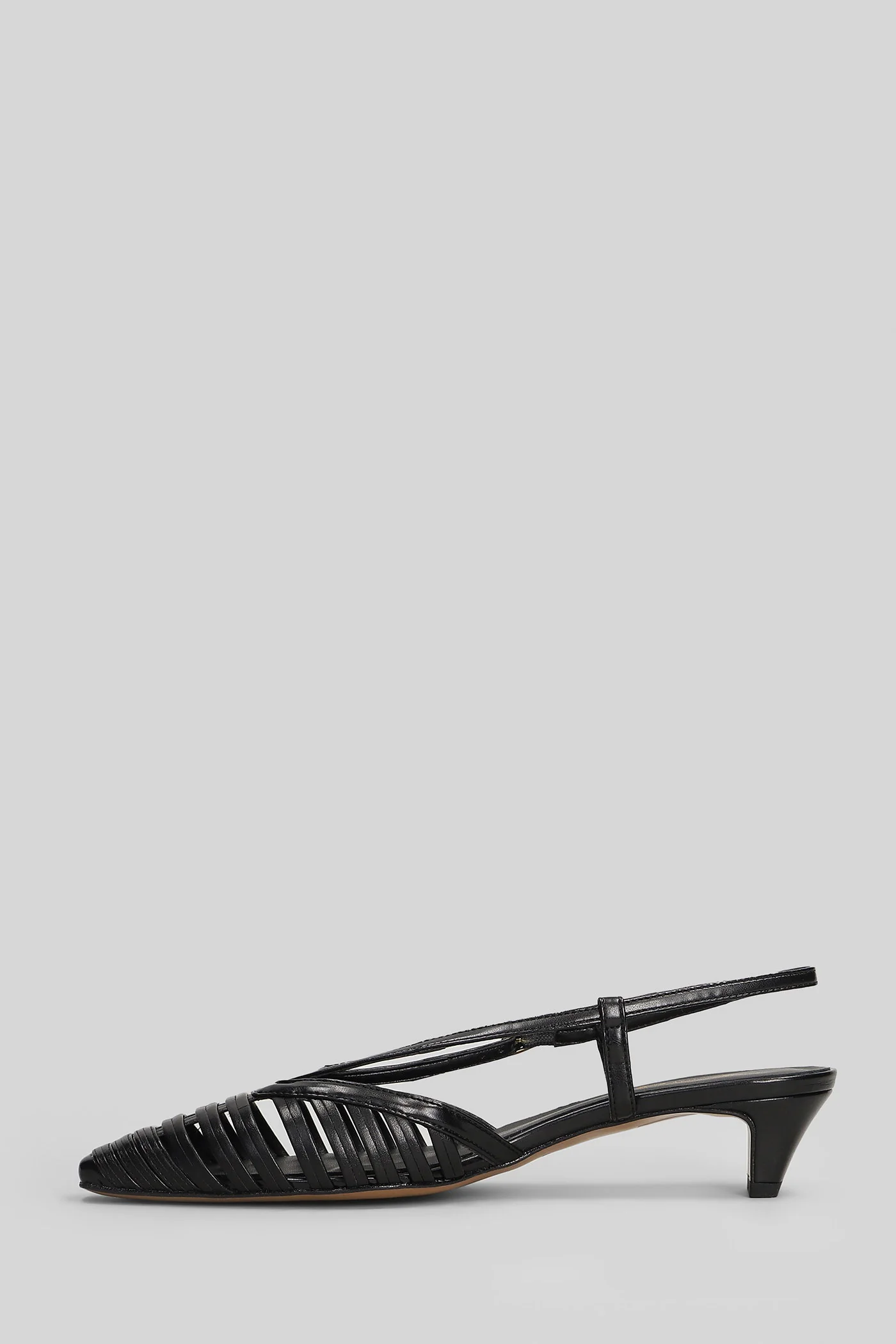 Pumps in black leather - Image 3