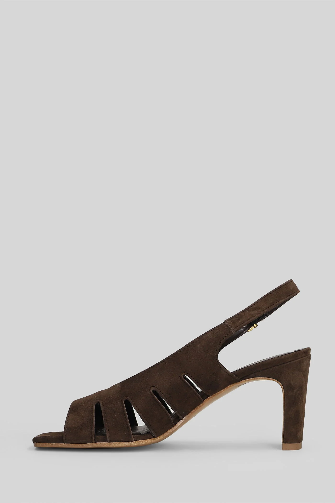 Sandals in dark brown suede - Image 3