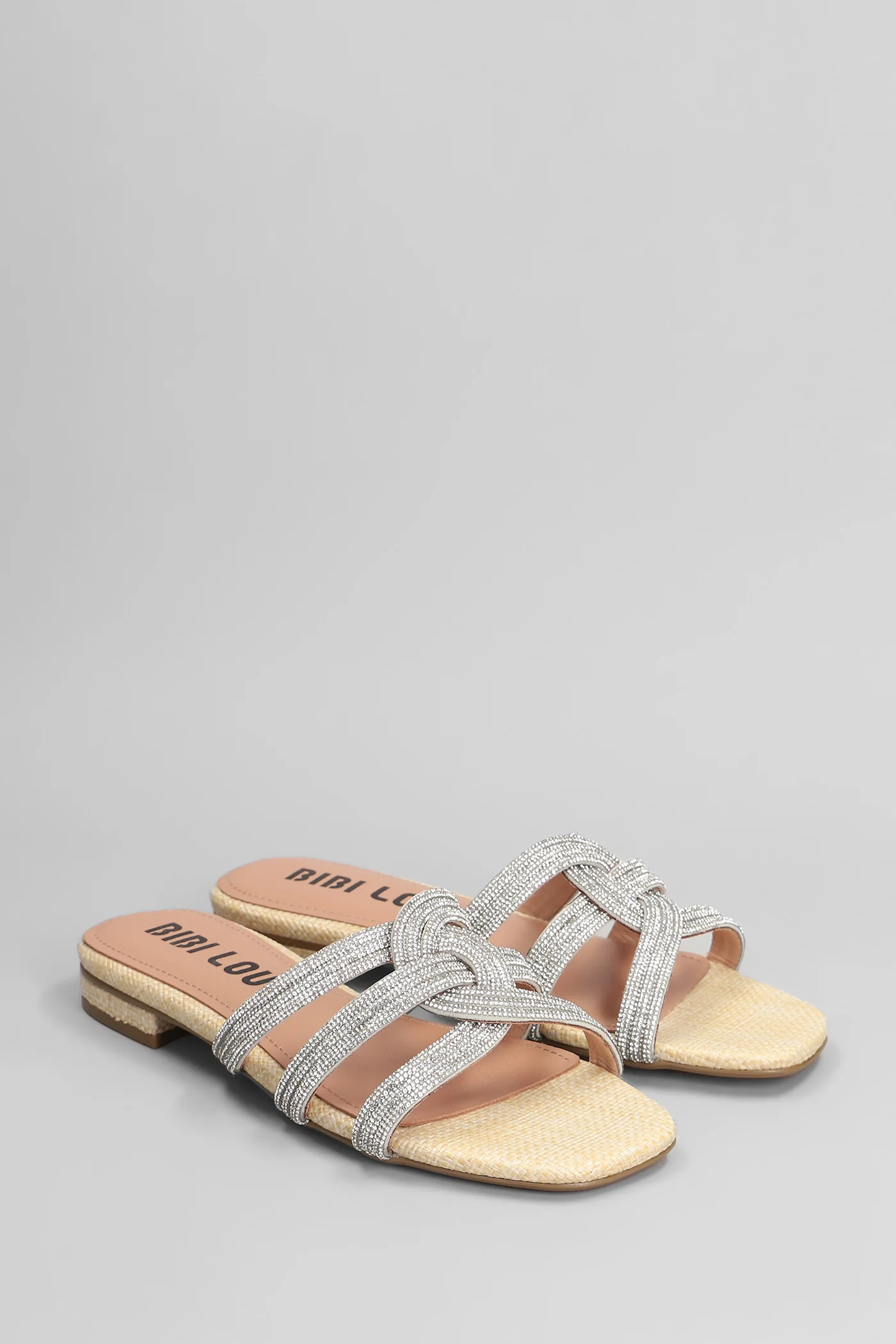 Eve Flats in beige raffia - Image 2