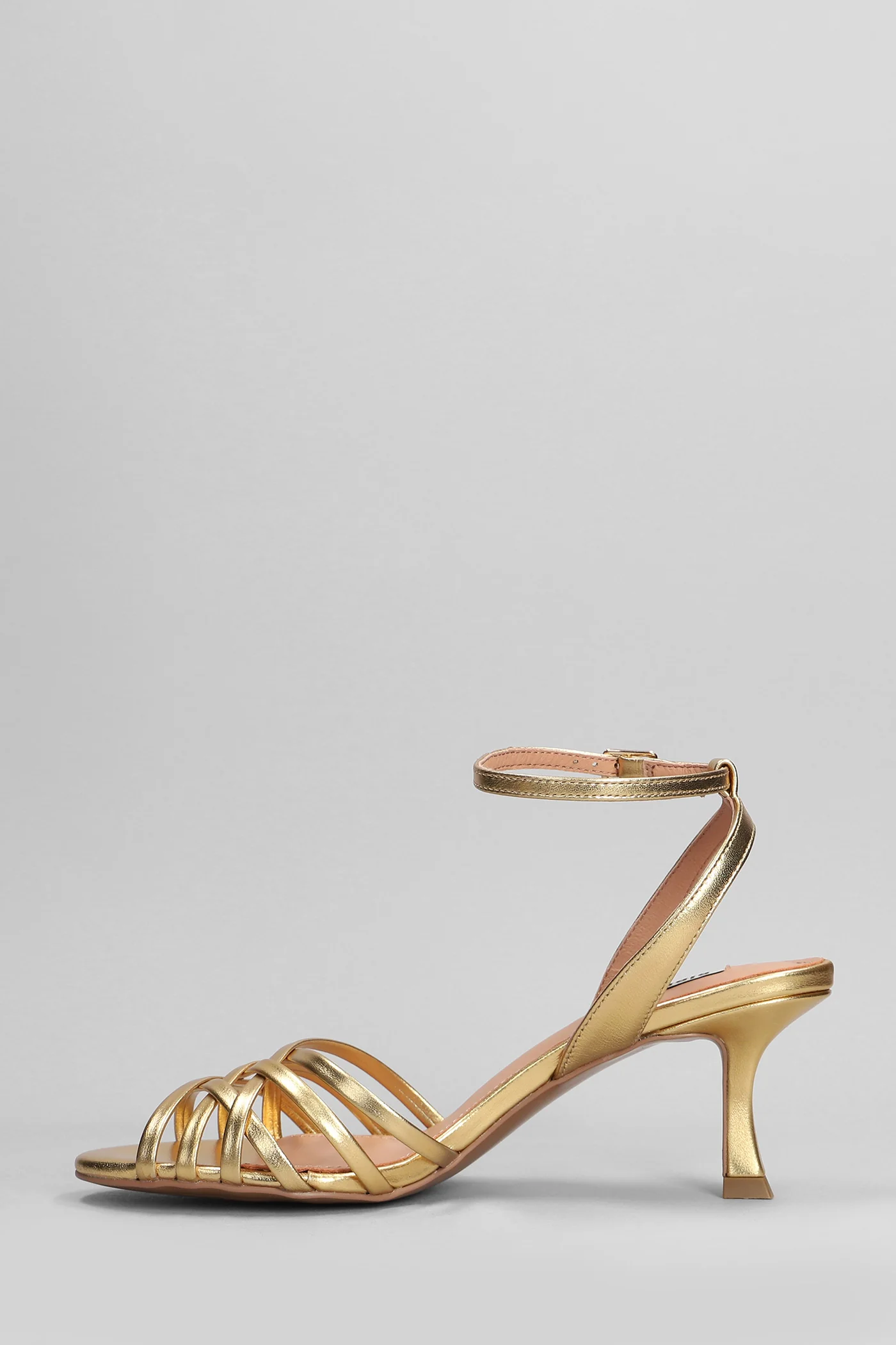 Kassia 65 Sandals in gold leather - Image 3