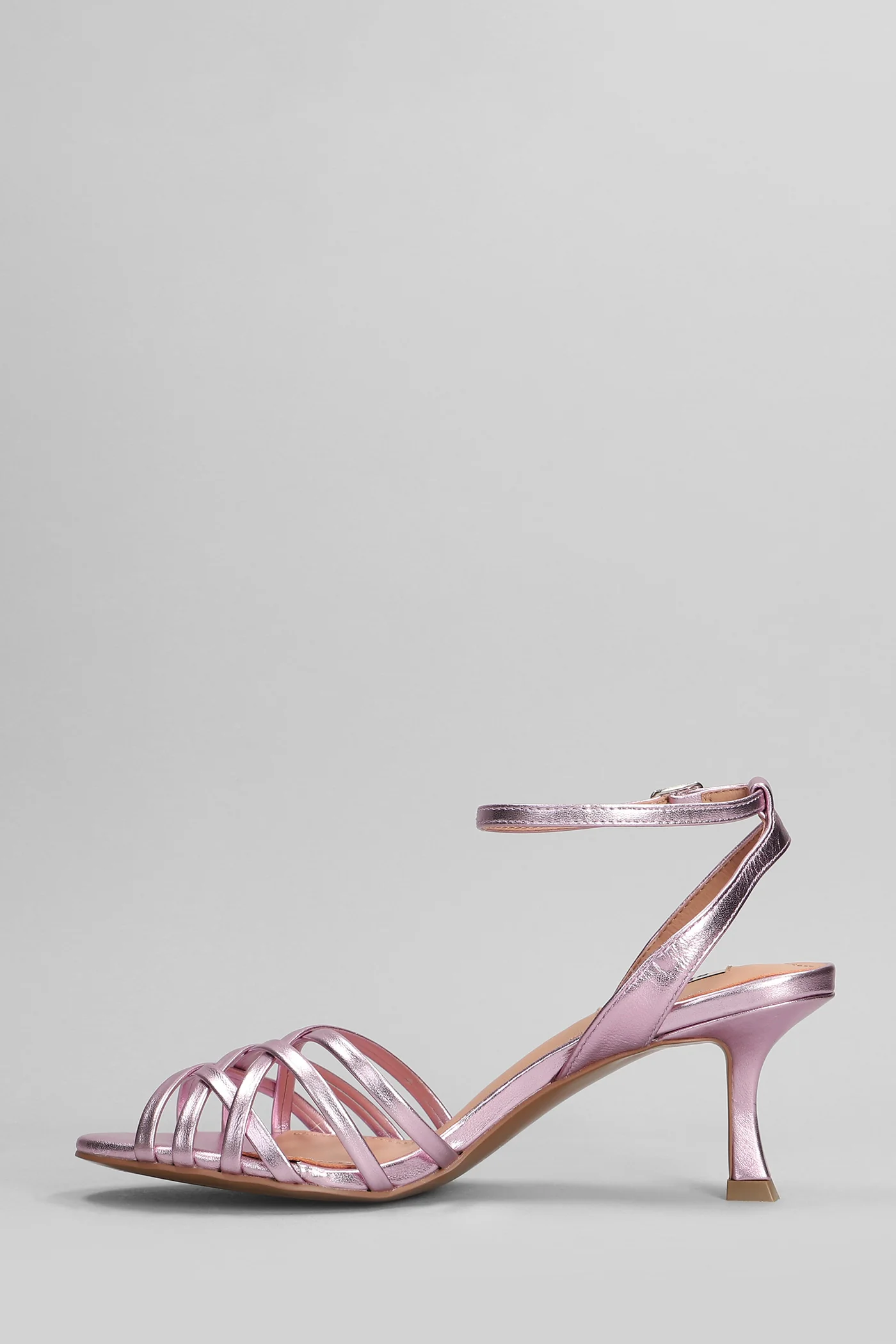Kassia 65 Sandals in rose-pink leather - Image 3
