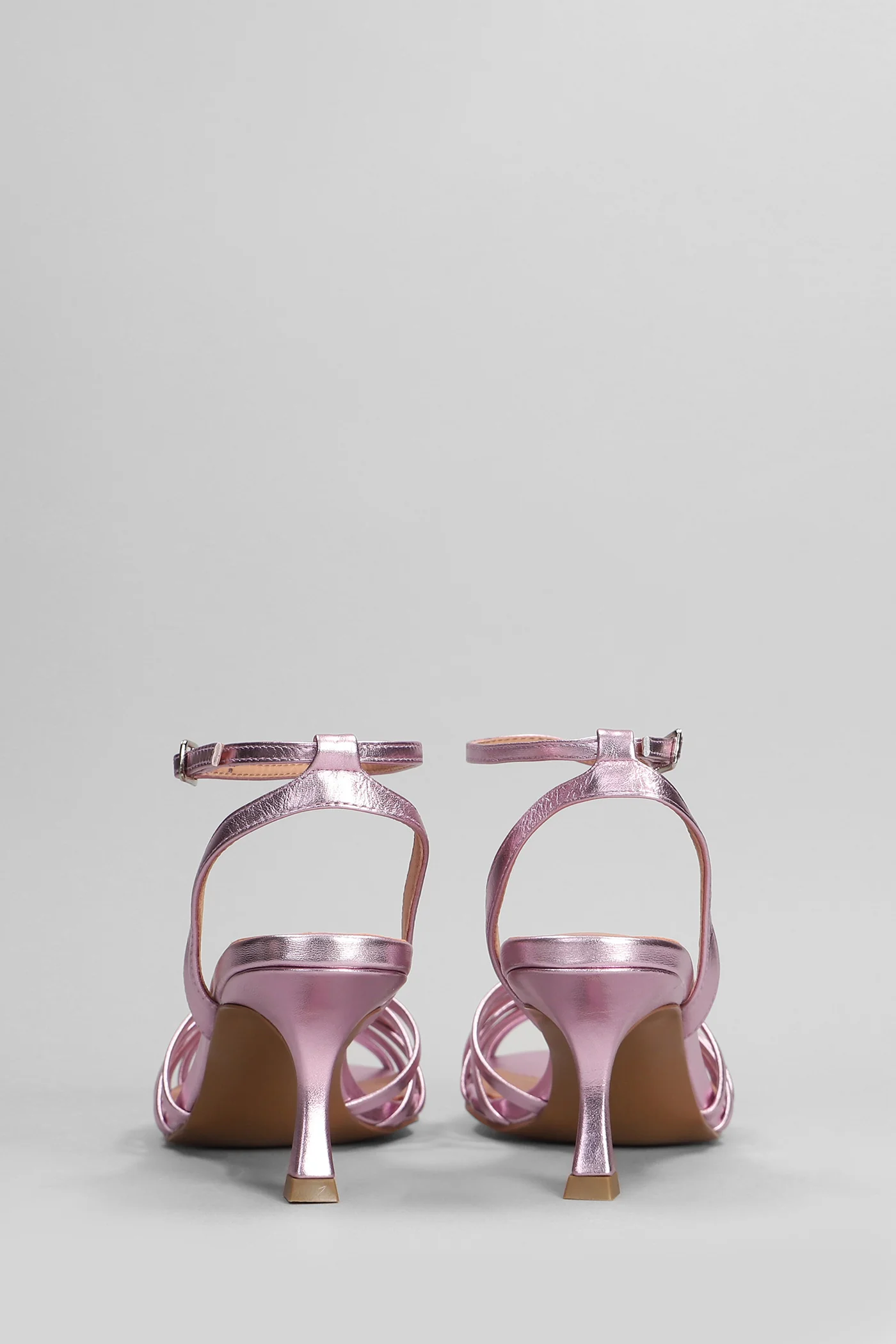 Kassia 65 Sandals in rose-pink leather - Image 4