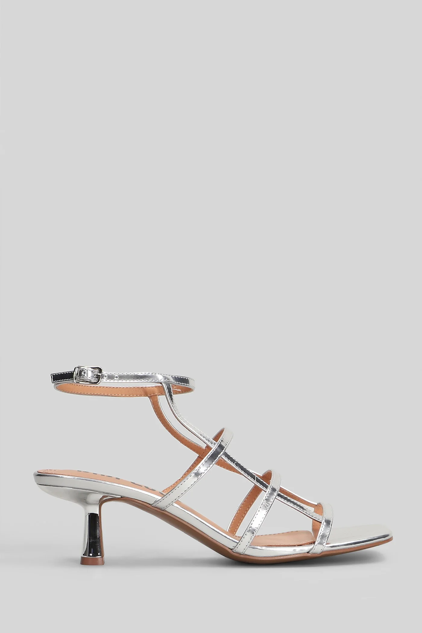 Lint 55 Sandals in silver leather
