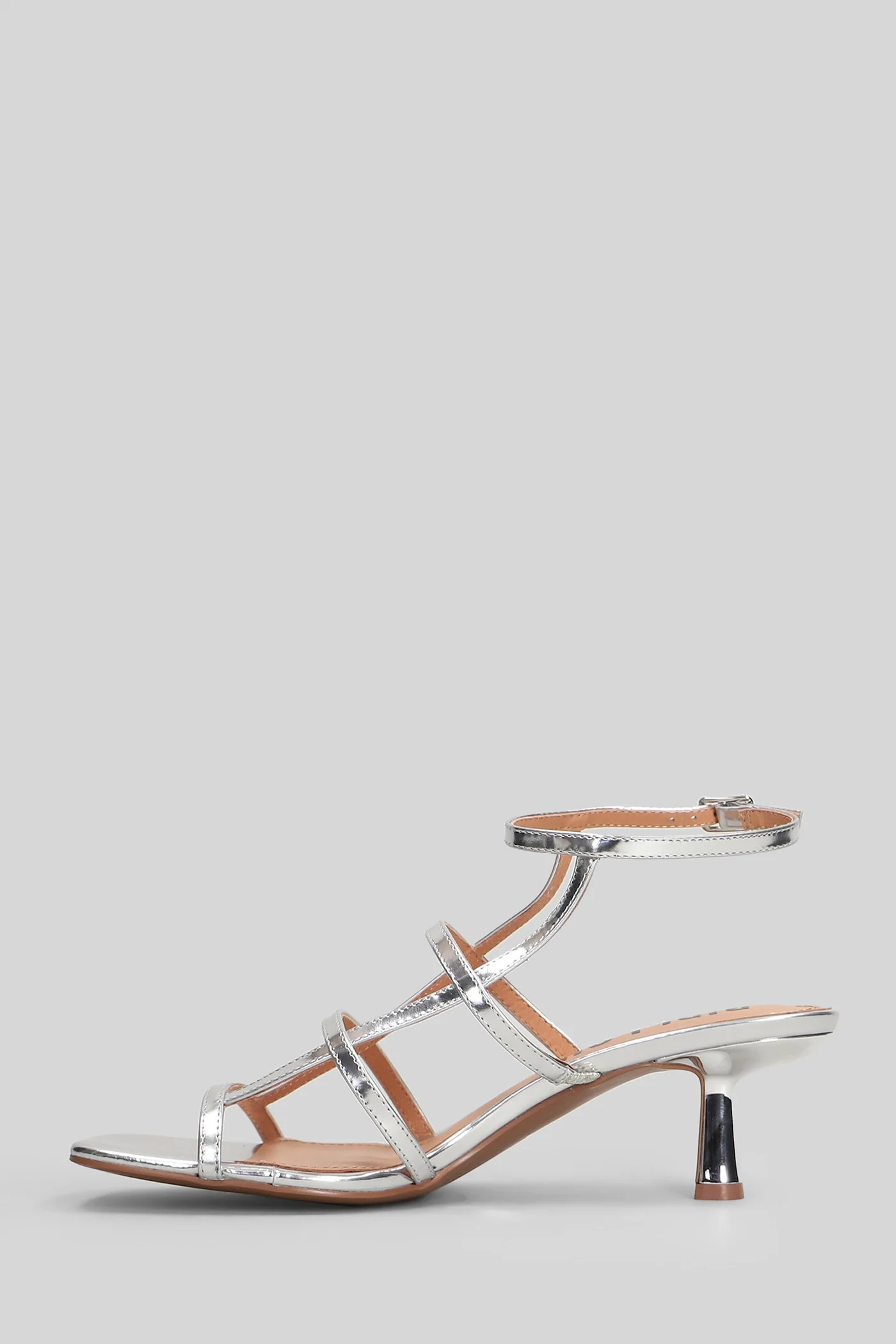 Lint 55 Sandals in silver leather - Image 3