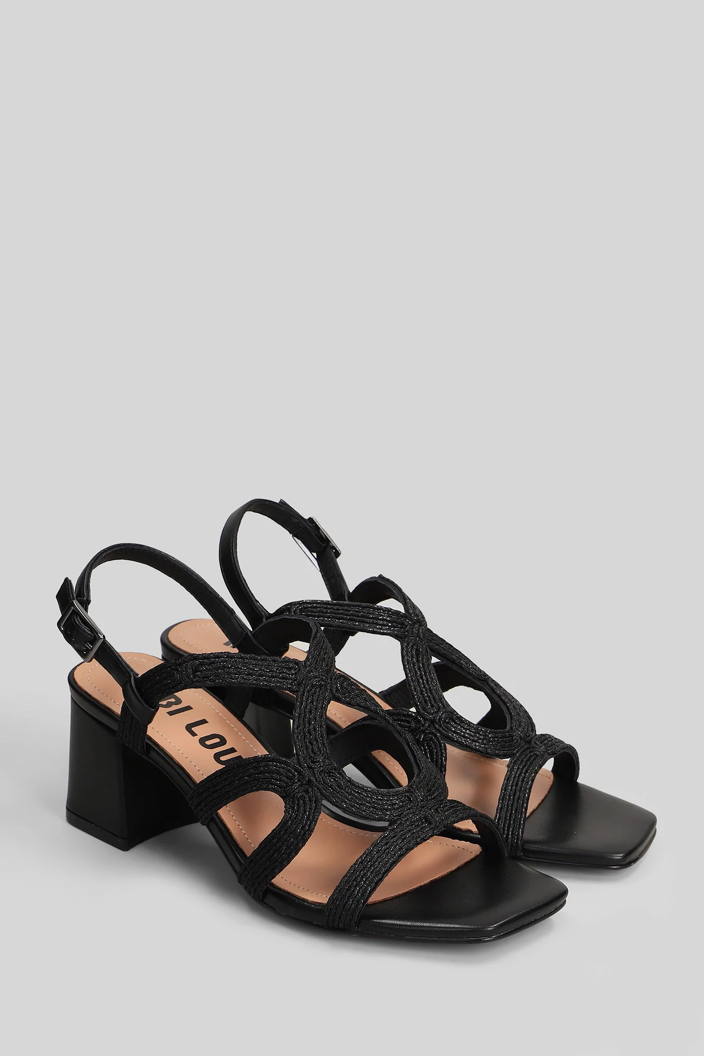 Meli Sandals in black leather - Image 2