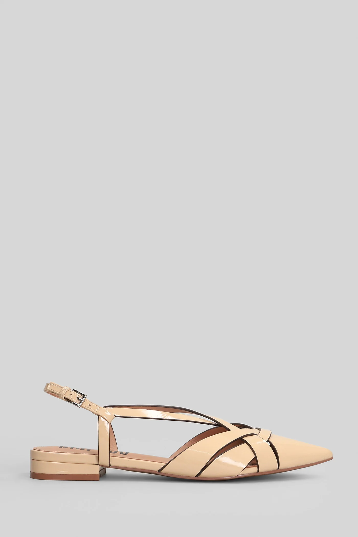Nolia Flat Ballet flats in beige patent leather