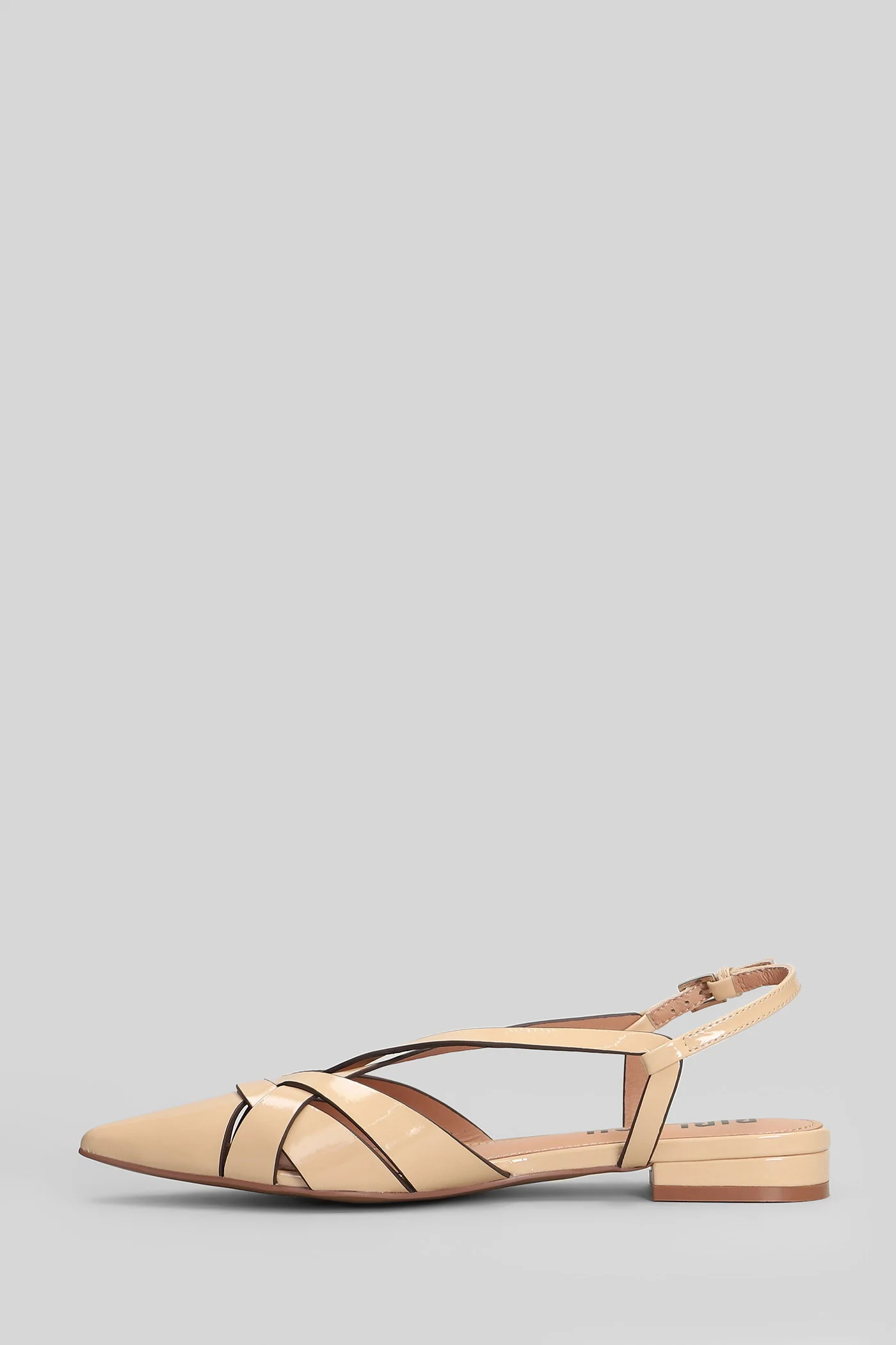 Nolia Flat Ballet flats in beige patent leather - Image 3
