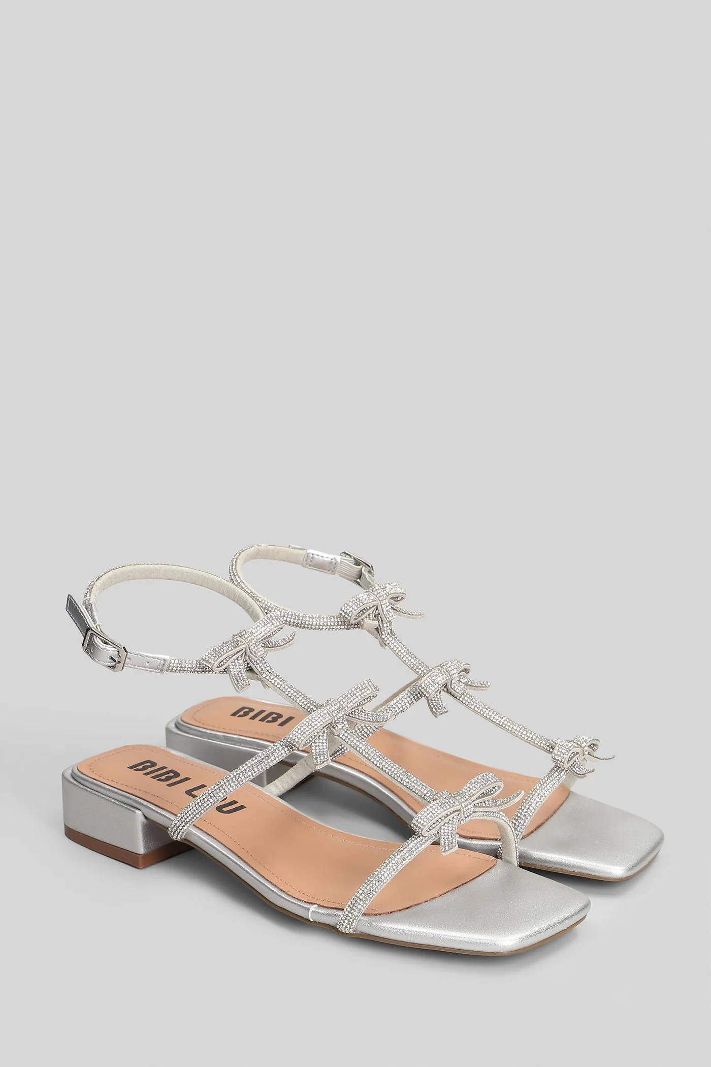 Poline Sandals in silver leather - Image 2