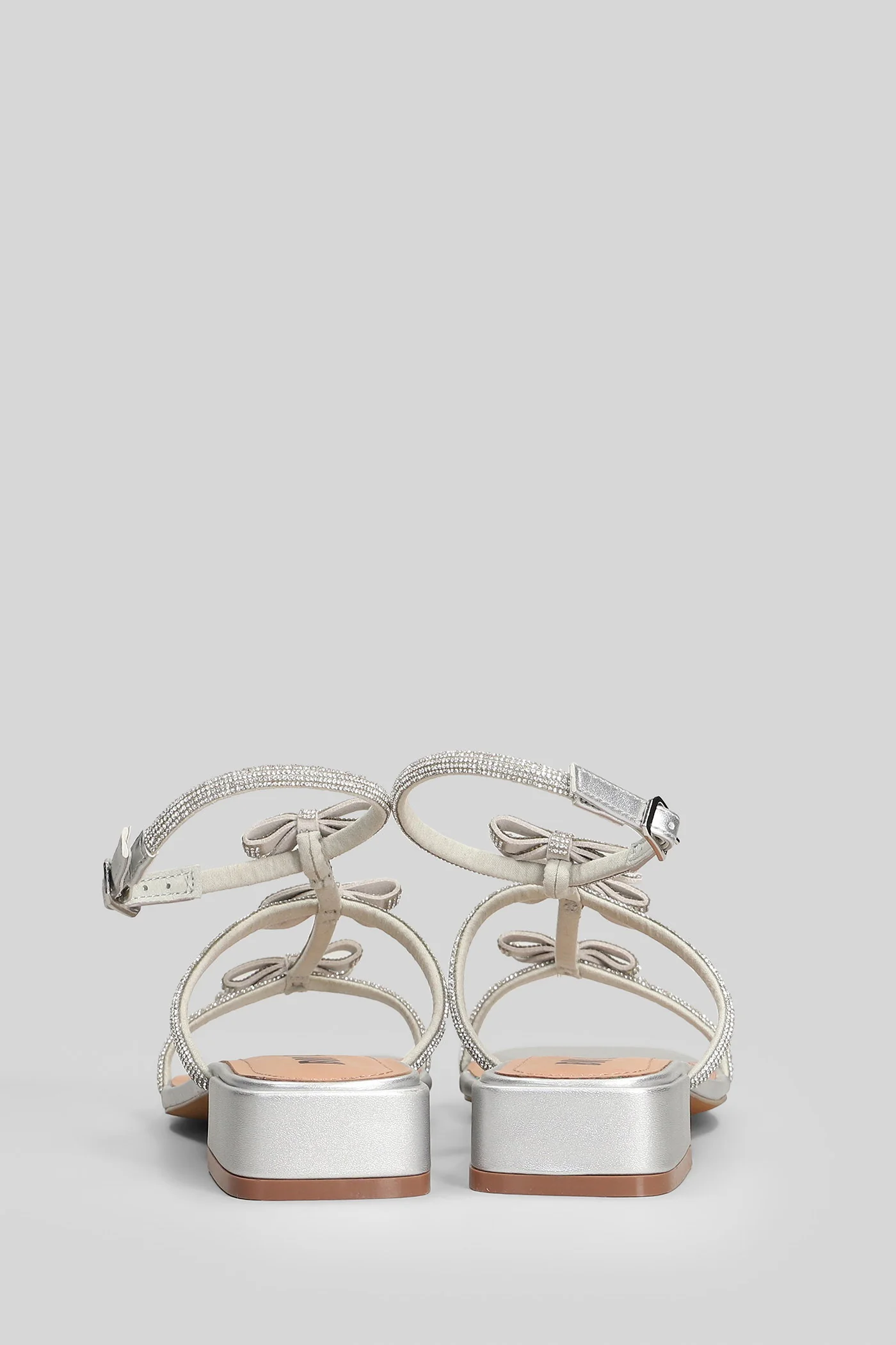 Poline Sandals in silver leather - Image 4