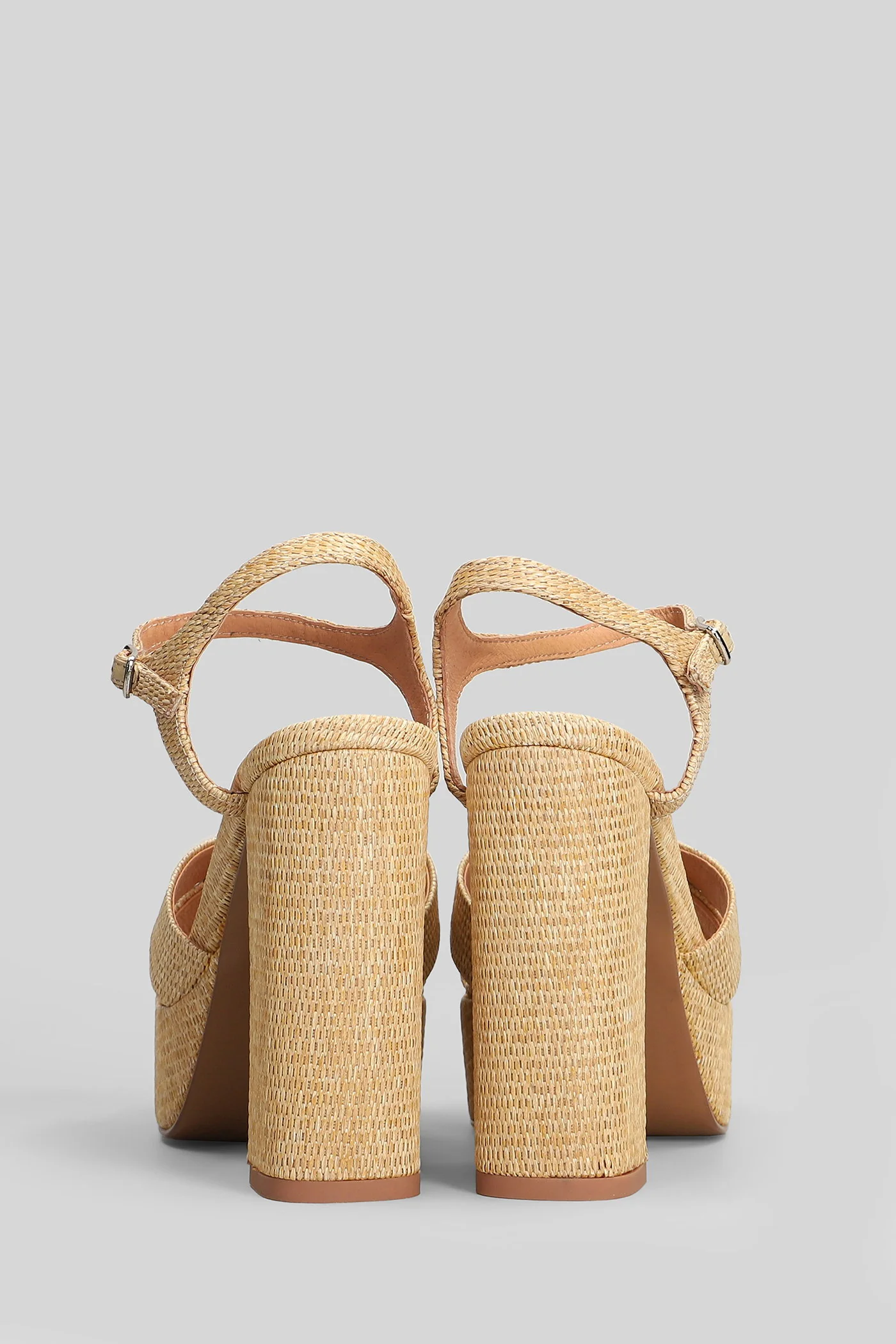 Primrose Sandals in beige raffia - Image 4