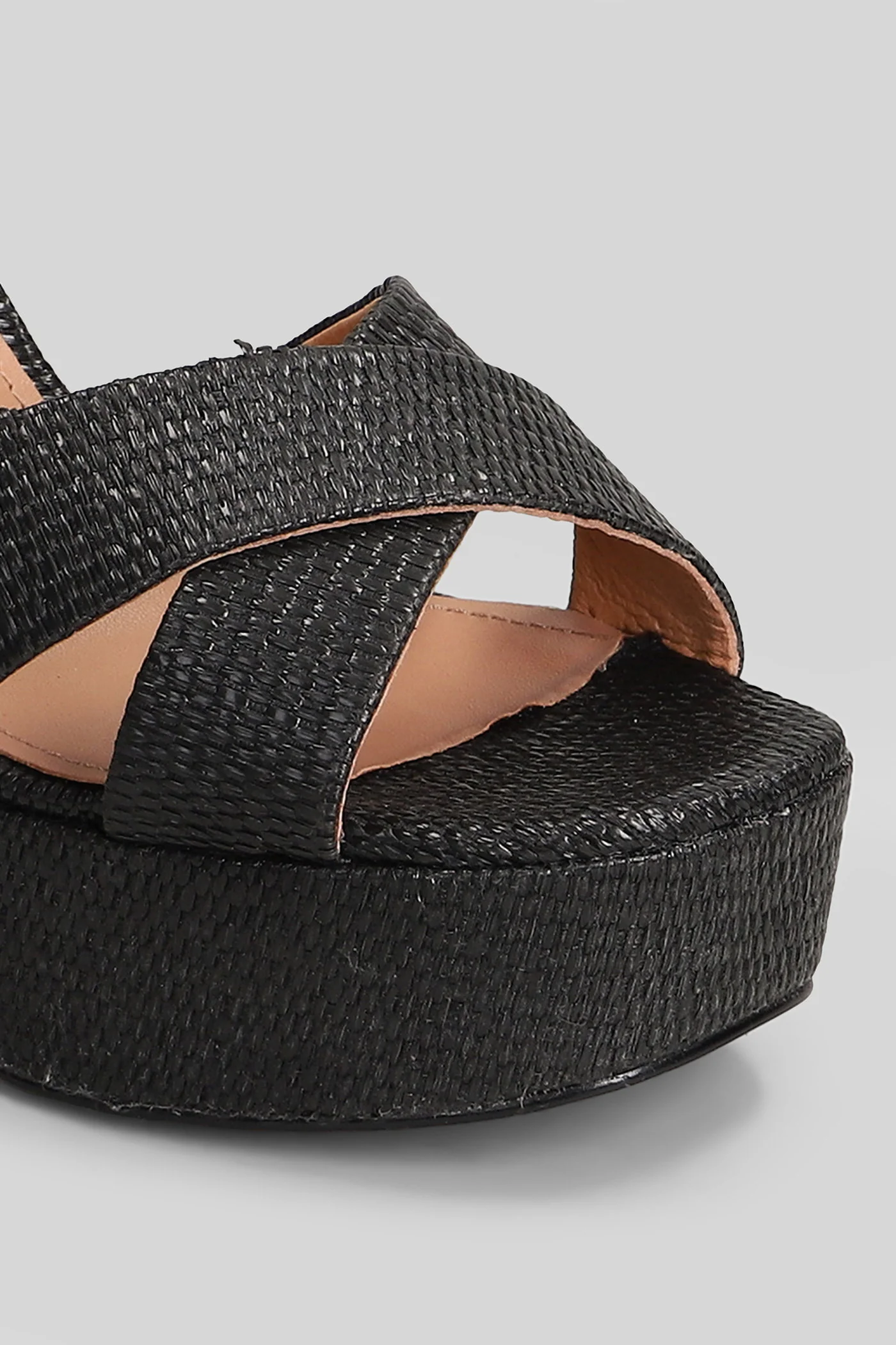 Primrose Sandals in black raffia - Image 5