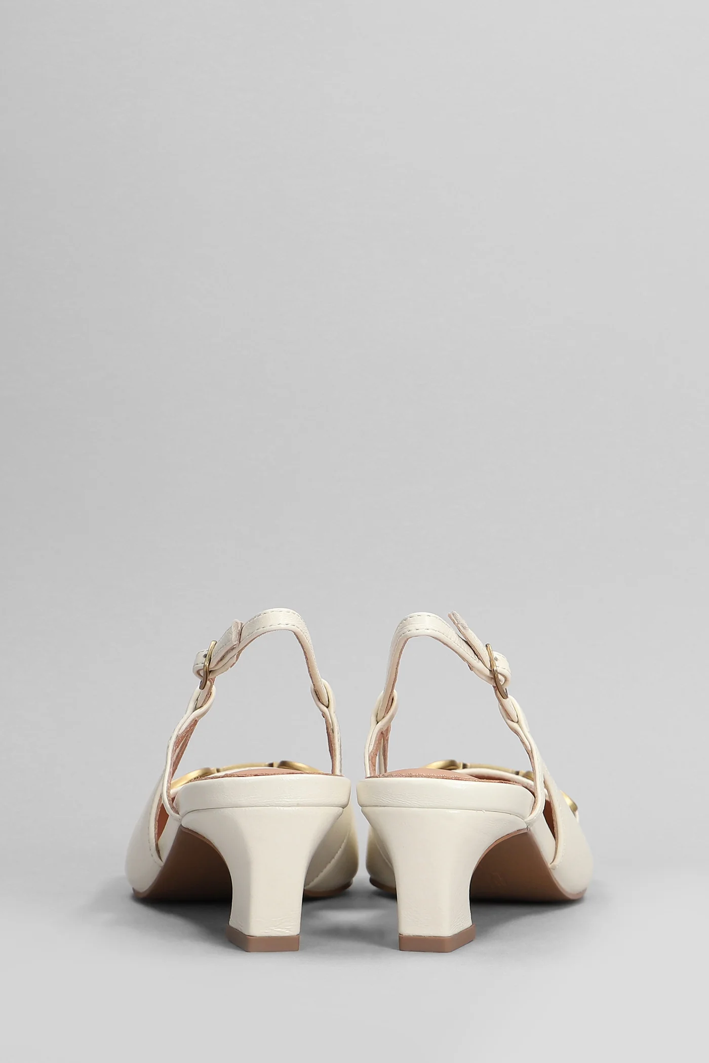 Renee 55 Pumps in white leather - Image 4