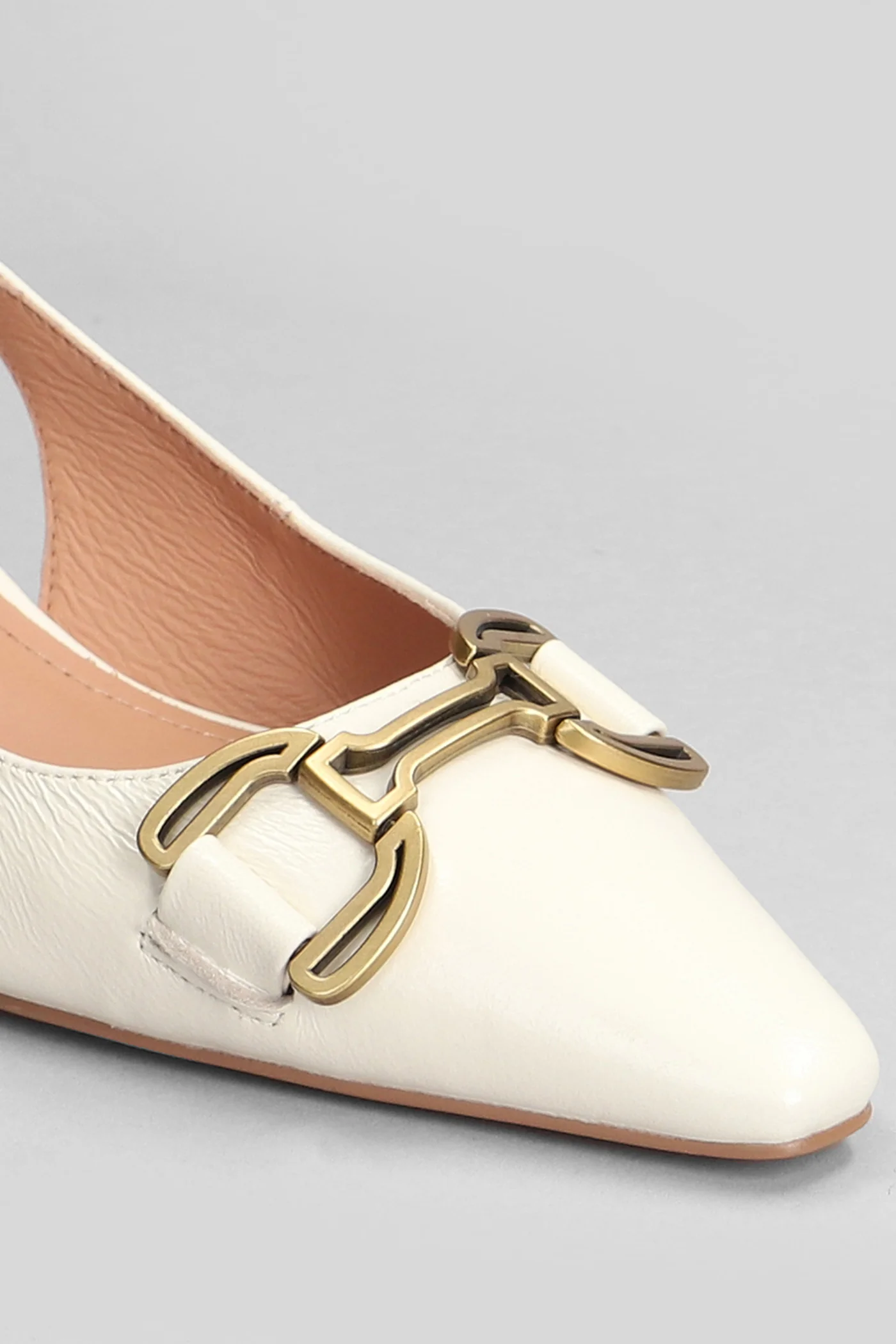 Renee 55 Pumps in white leather - Image 5