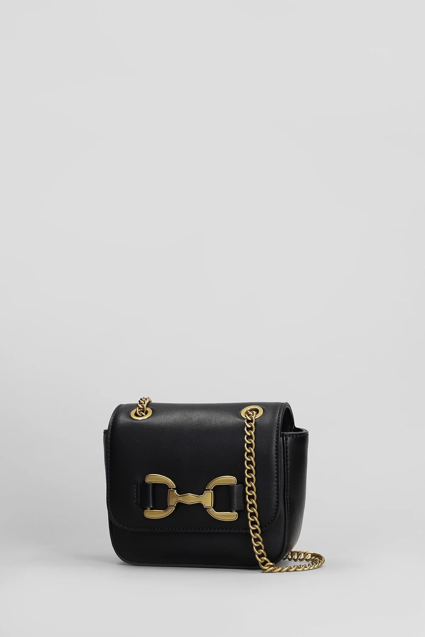 Shoulder bag in black leather - Image 2