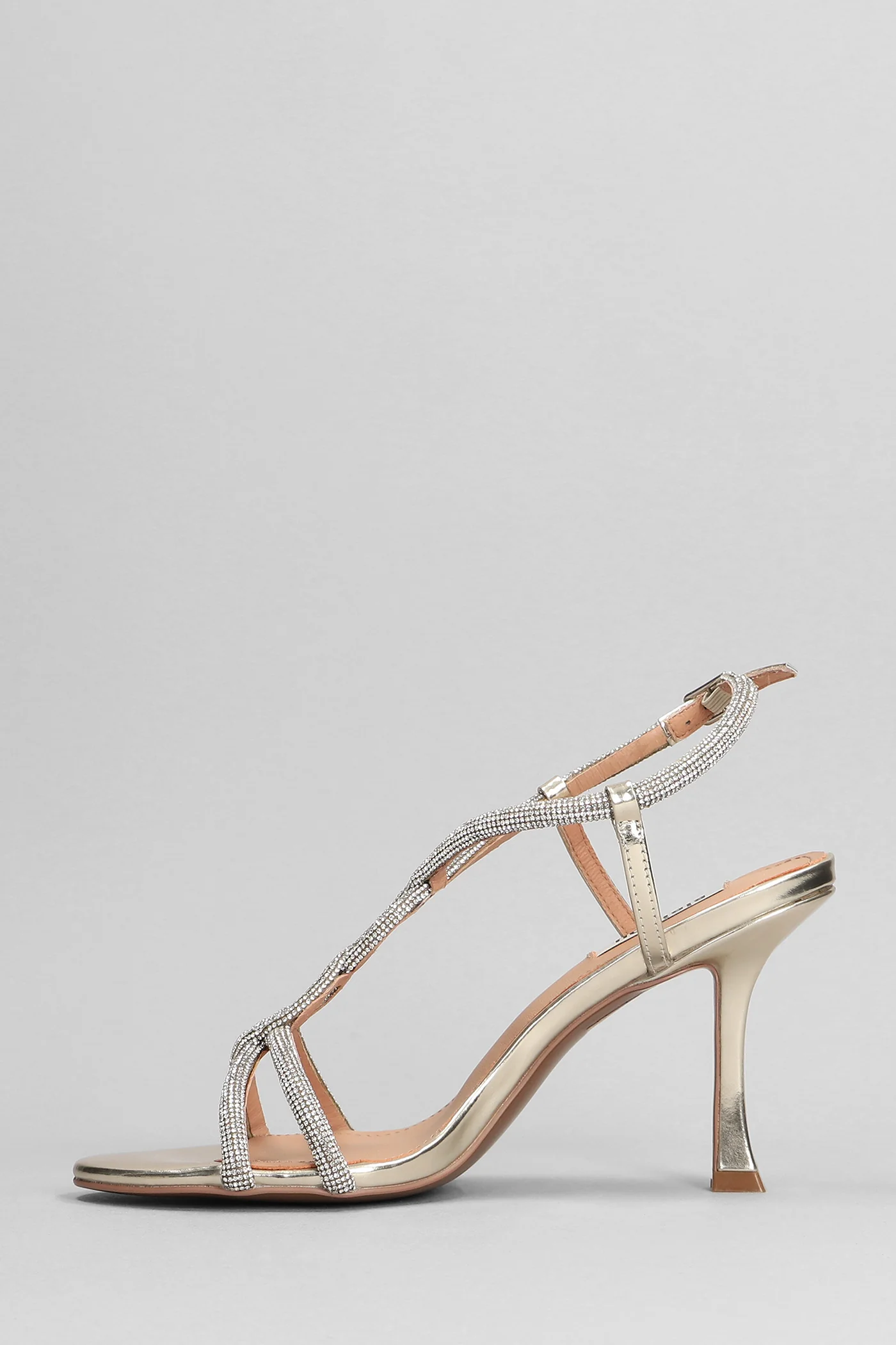 Wanda Sandals in gold leather - Image 3