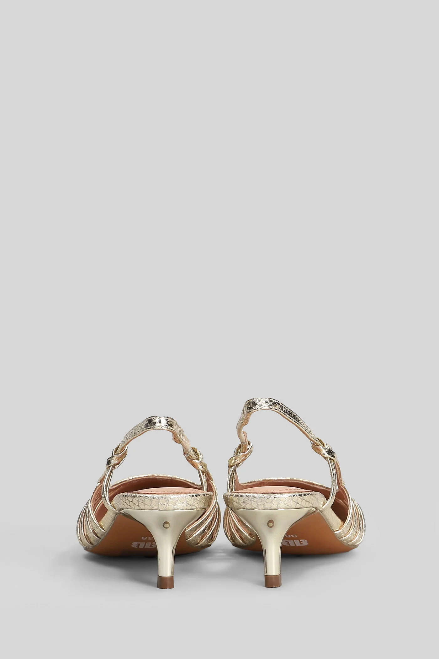 Zin Pump 45 Pumps in gold leather - Image 4
