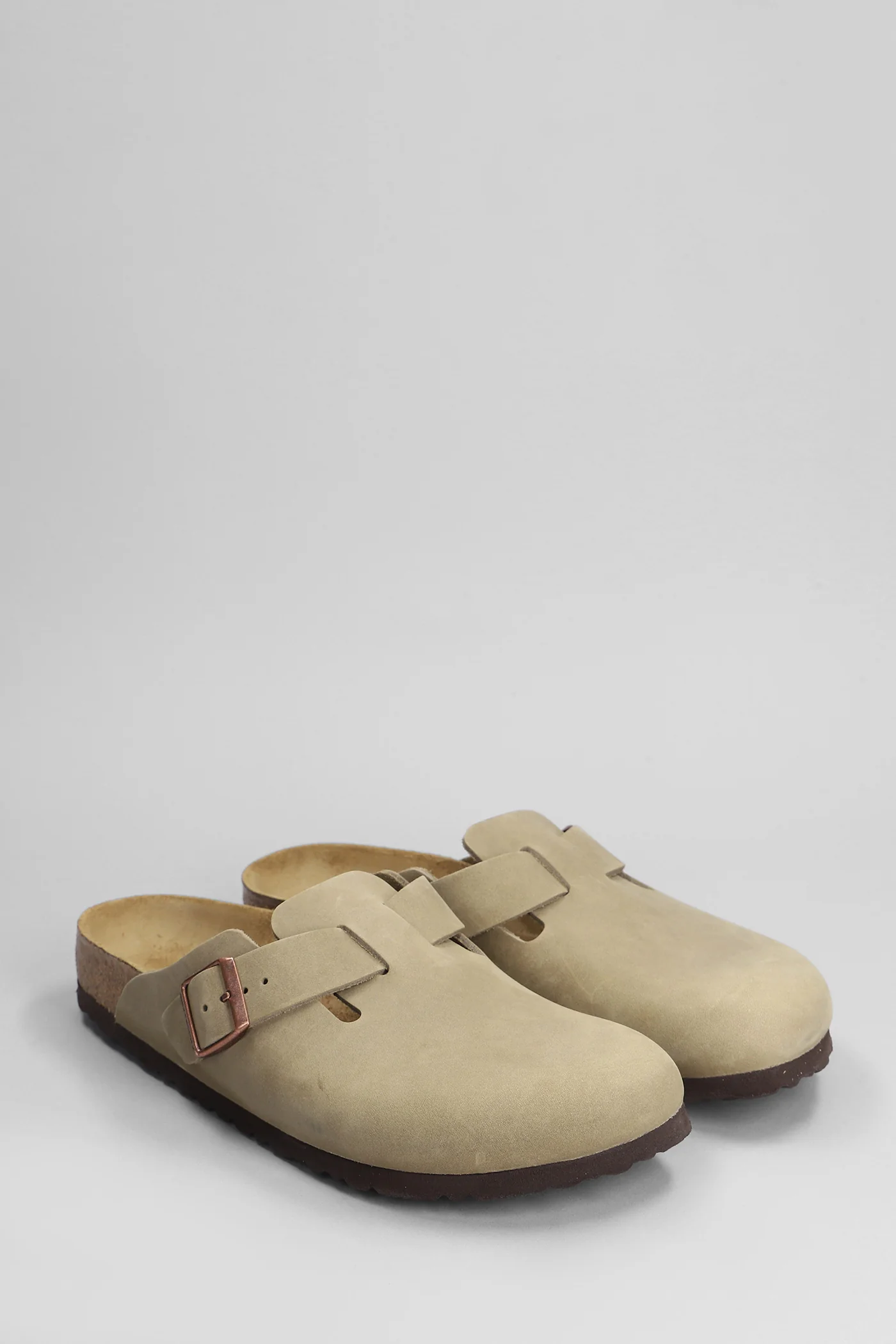 Boston Slipper-Mule in khaki leather - Image 2