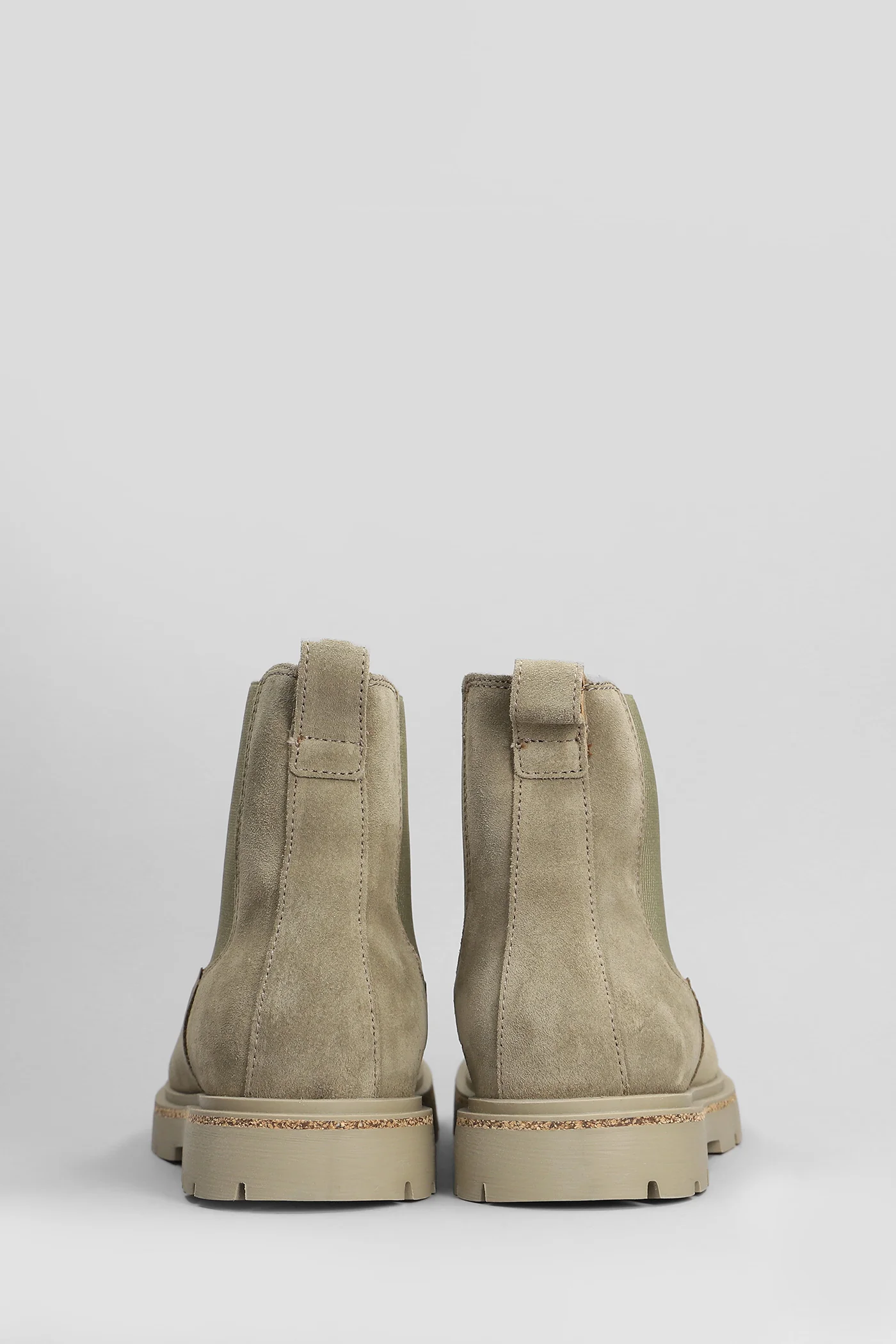 Highwood Slip On Combat boots in taupe suede - Image 4