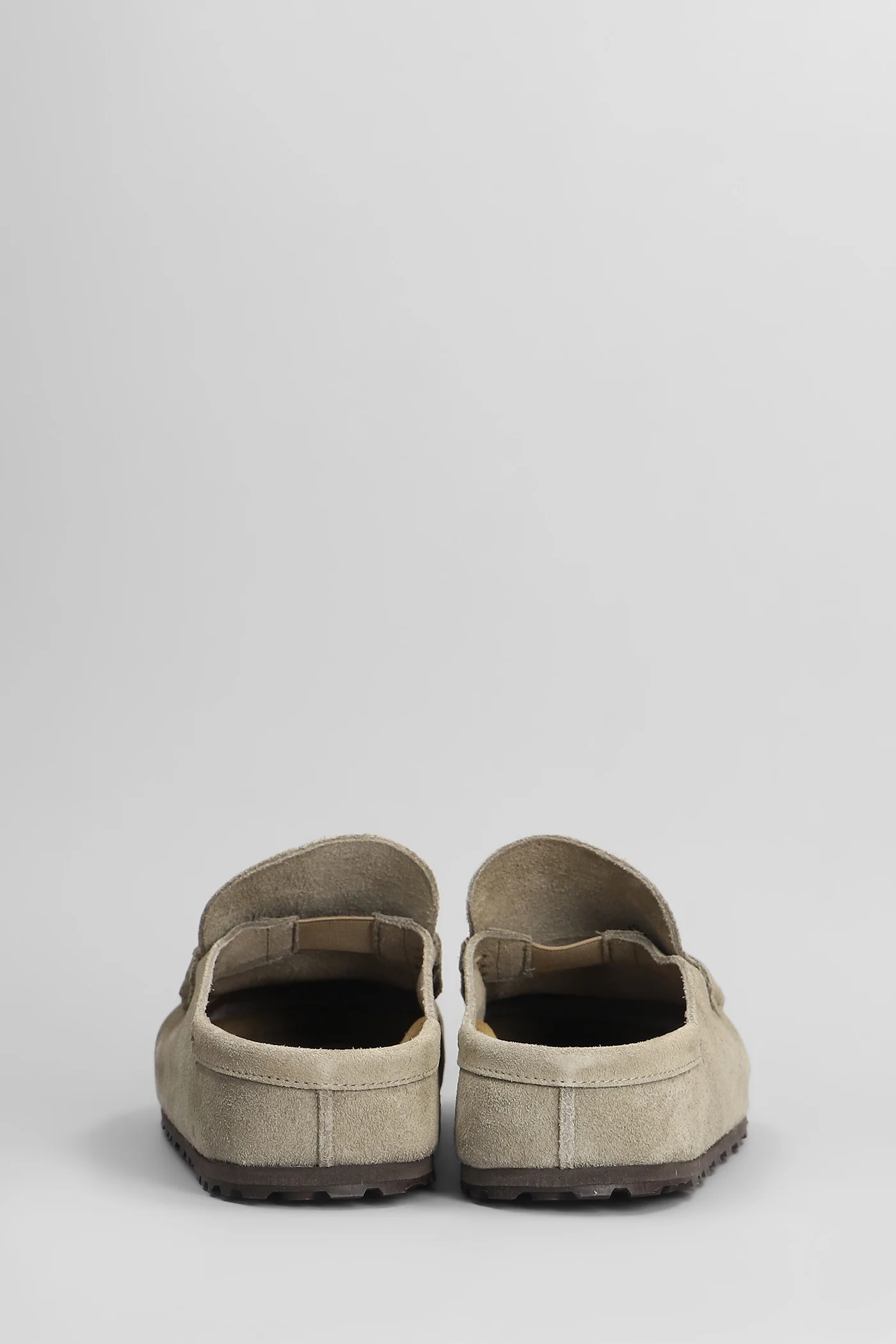 Naples Wrapped Slipper-Mule in taupe suede - Image 4