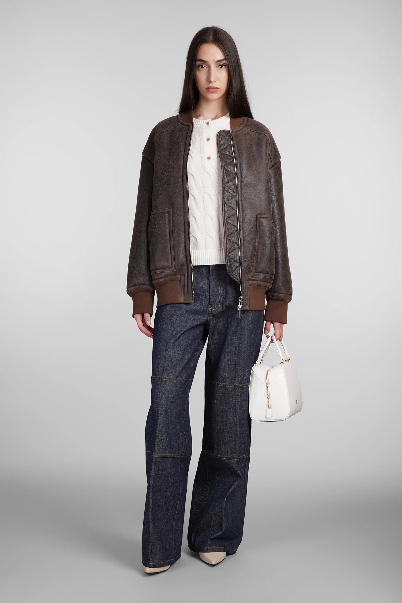 Bomber Jacket in brown leather - Image 2