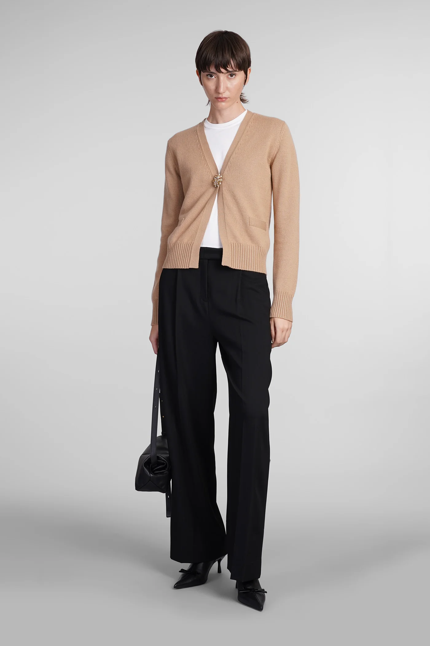 Cardigan in beige wool - Image 2