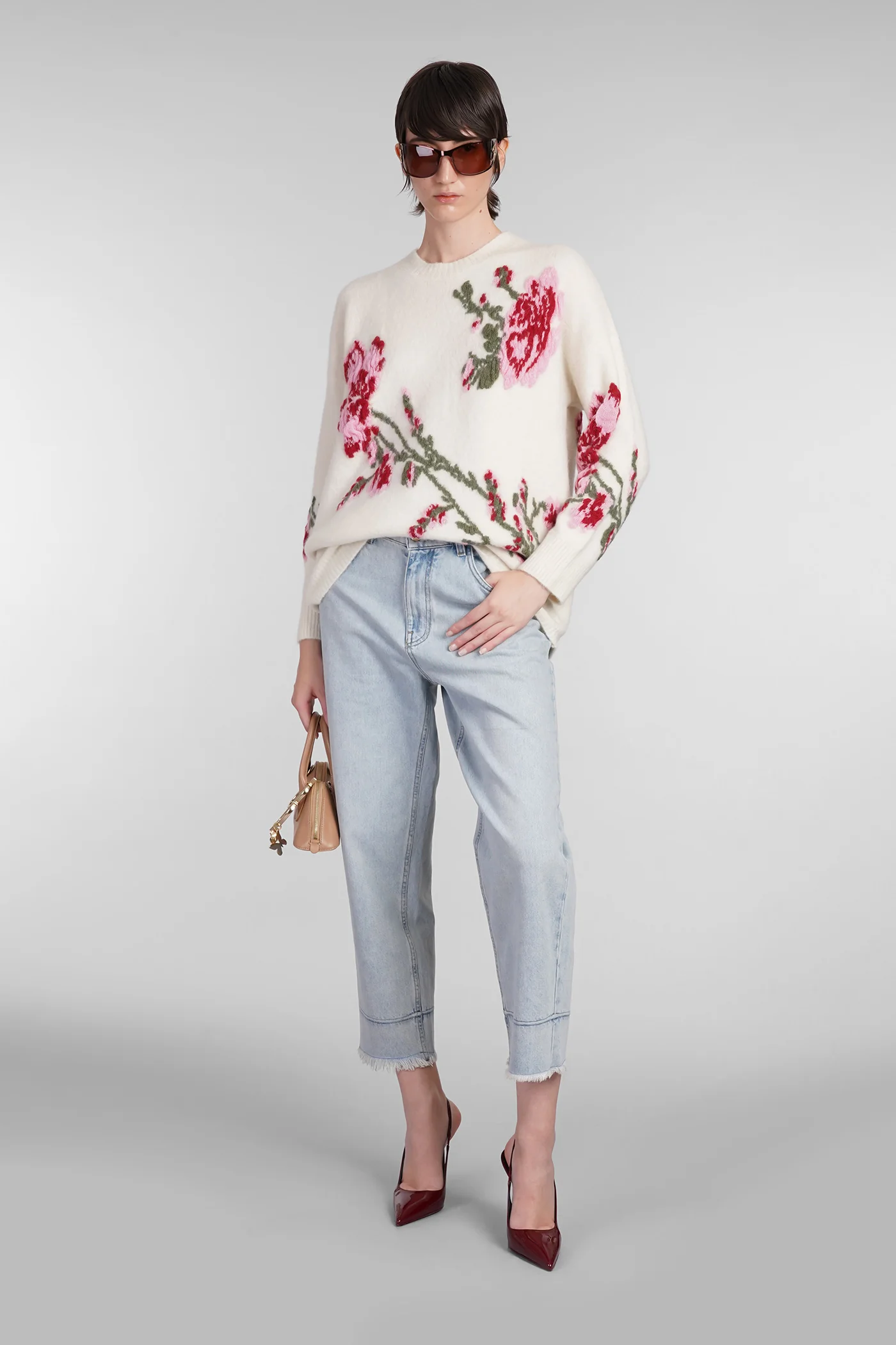 Knitwear in beige wool - Image 2