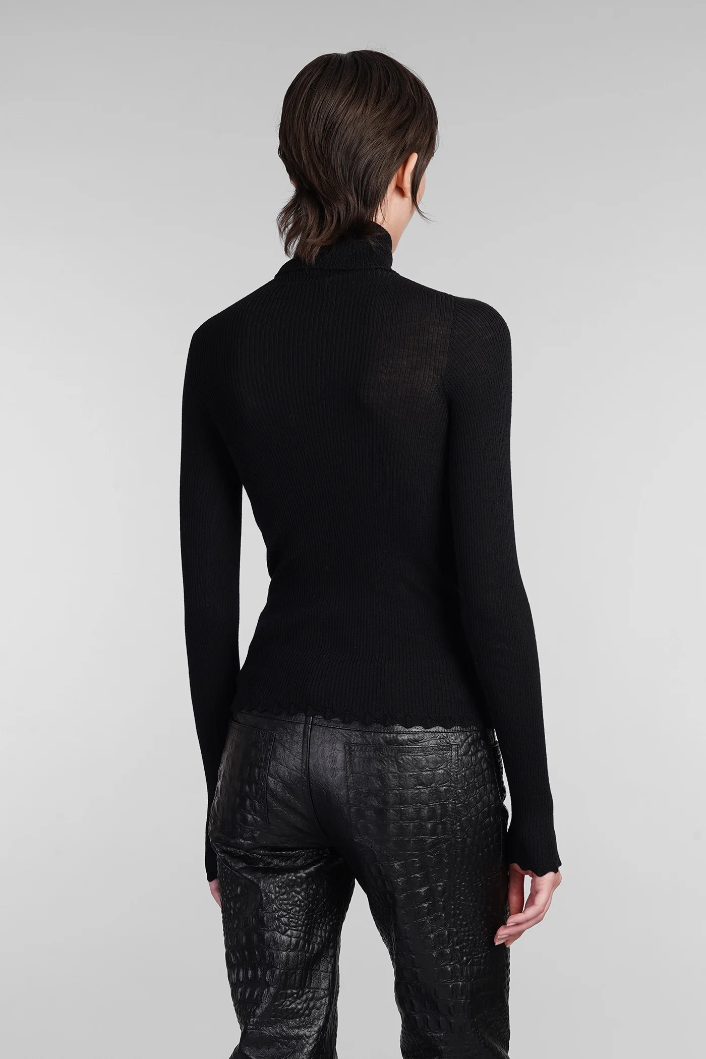 Knitwear in black wool - Image 3