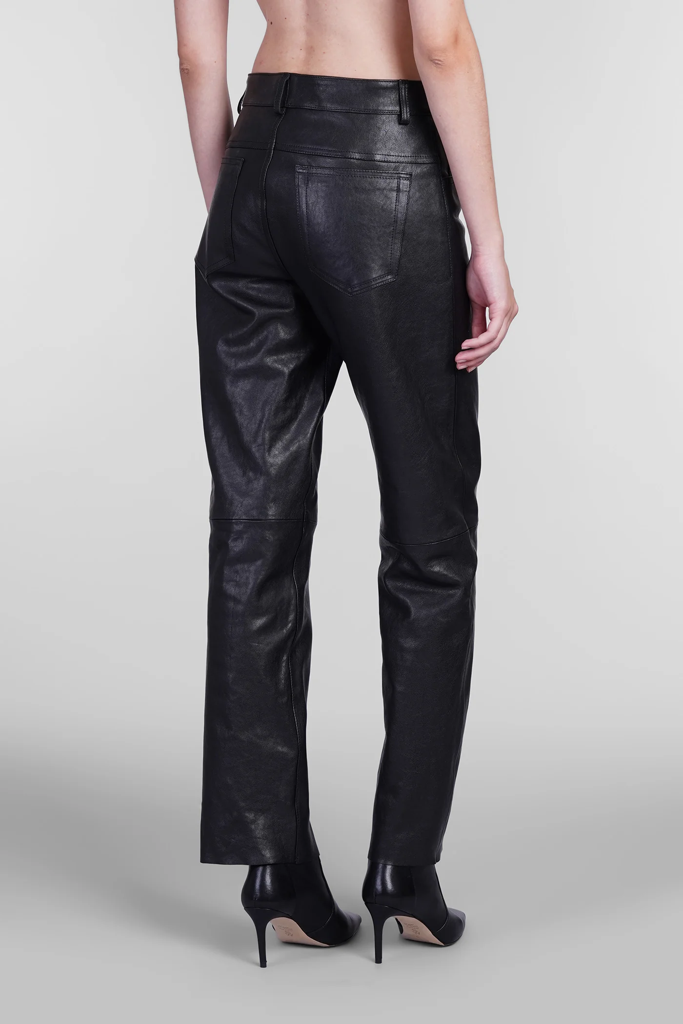Pants in black leather - Image 3