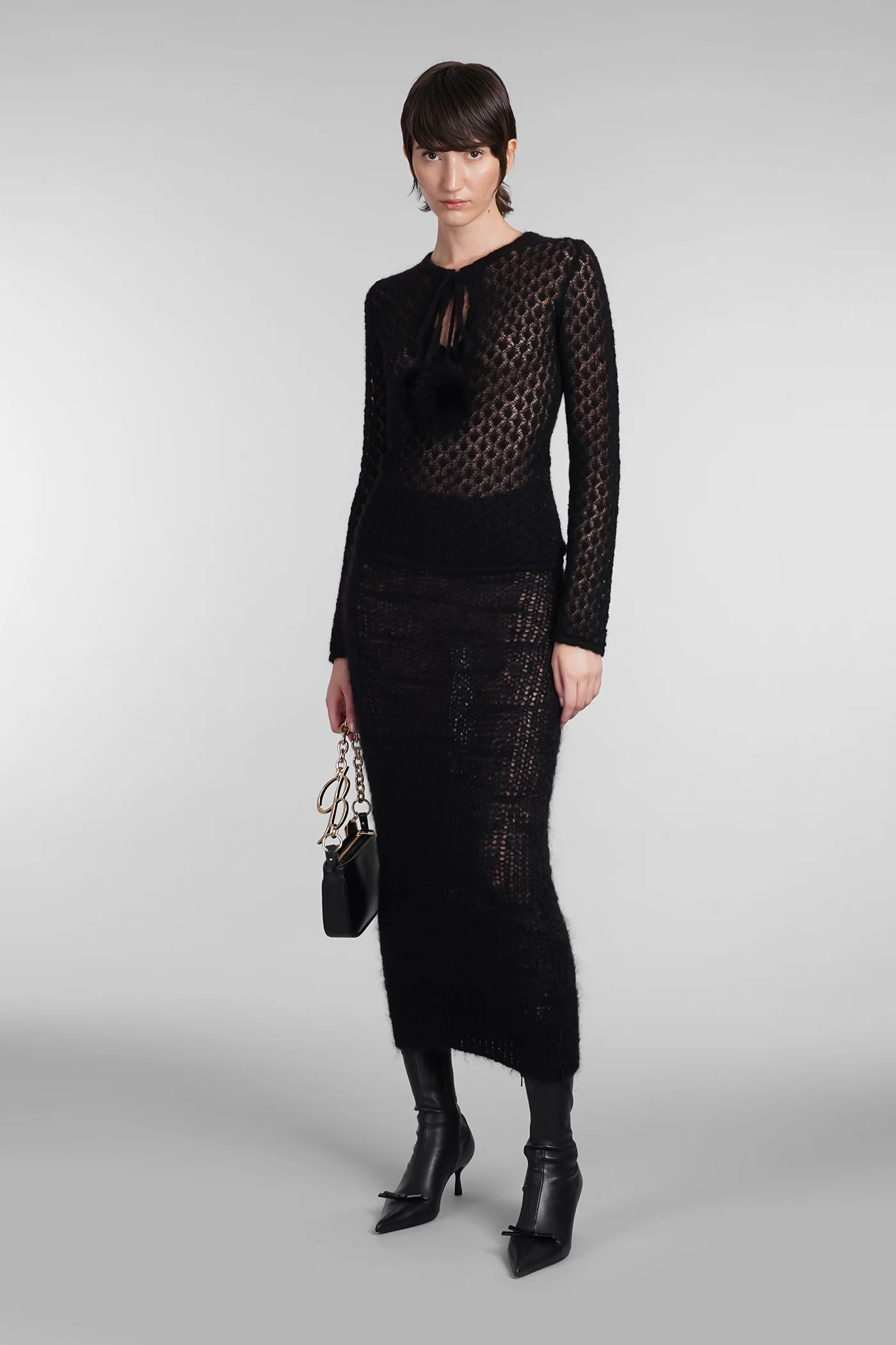 Skirt in black wool - Image 2
