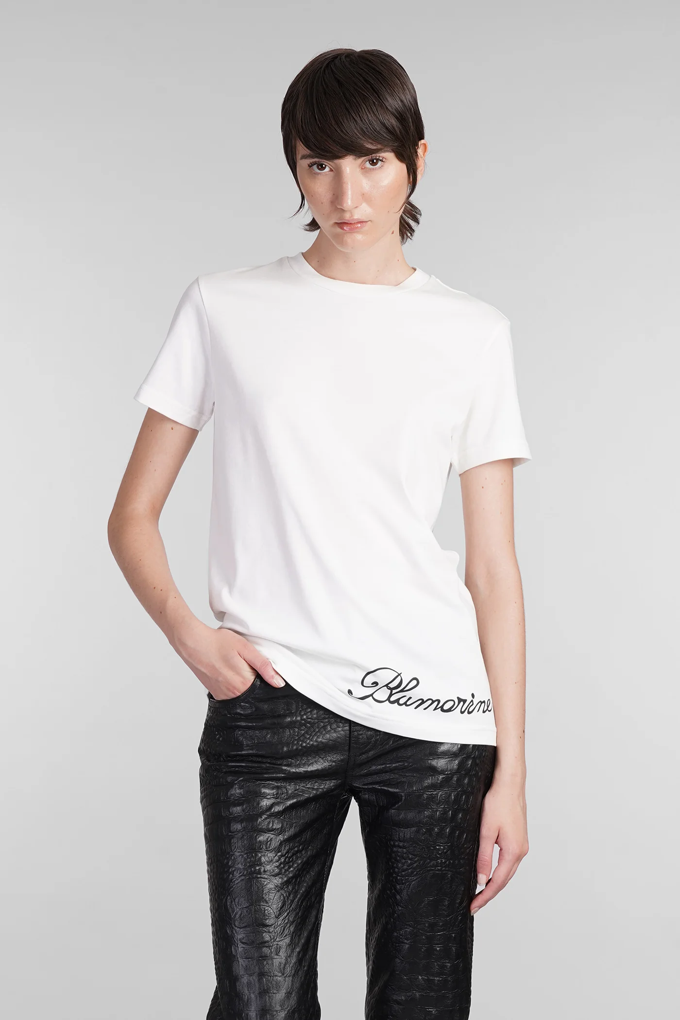T-Shirt in white cotton