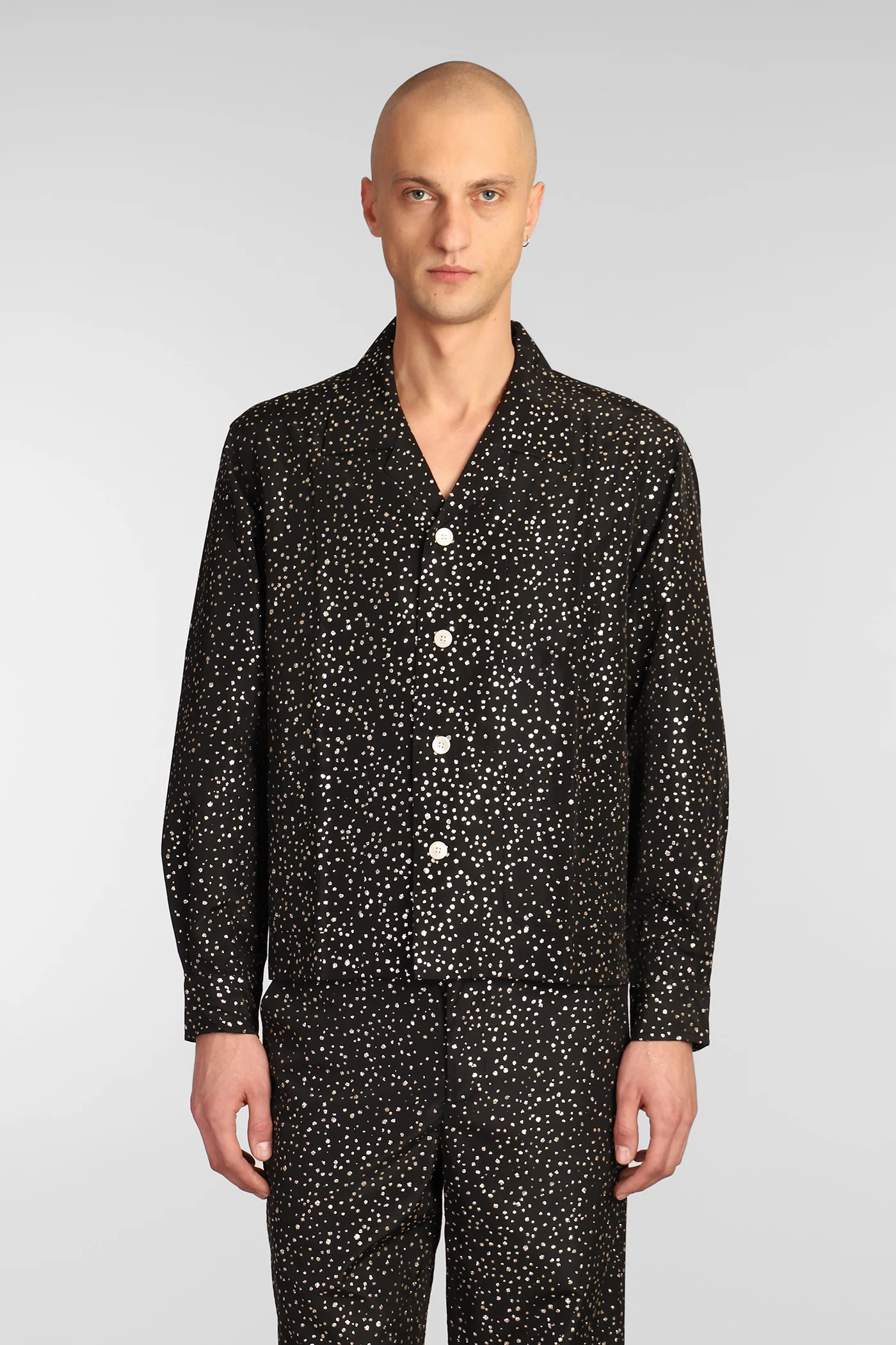 Shirt in black acetate