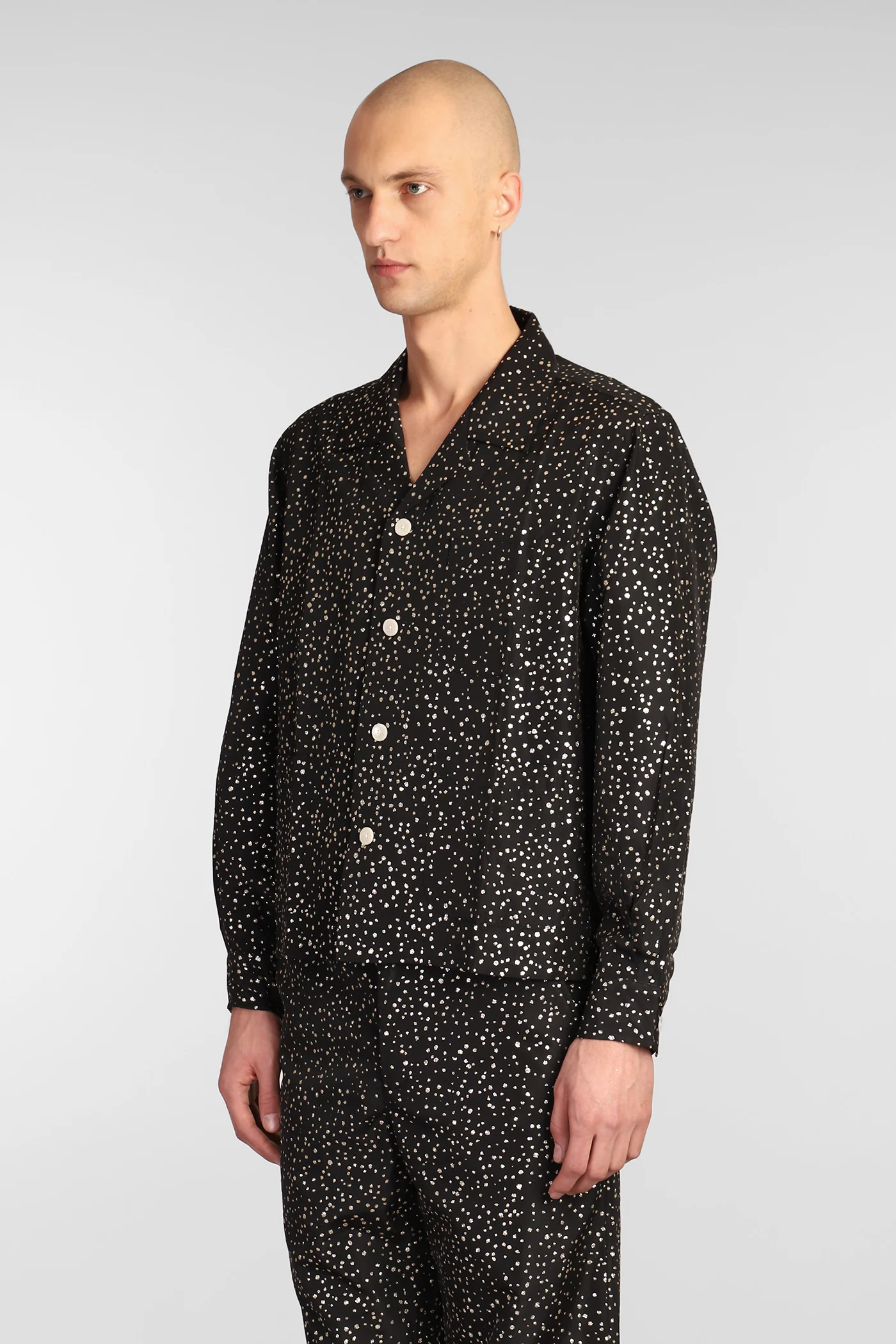Shirt in black acetate - Image 4