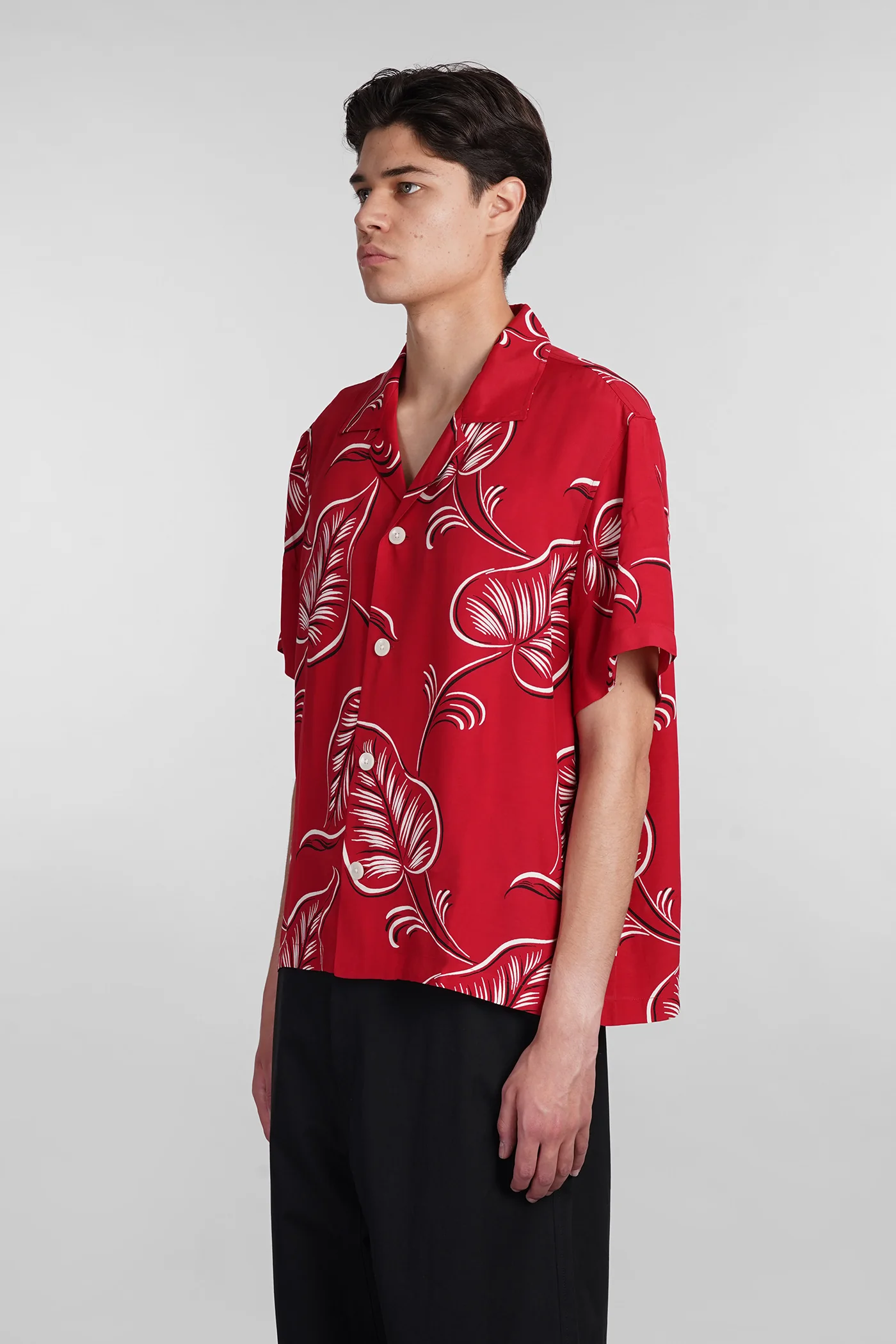 Shirt in red viscose - Image 4