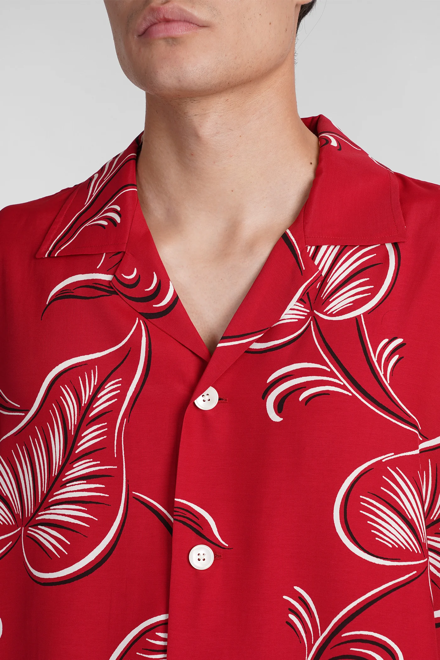 Shirt in red viscose - Image 5