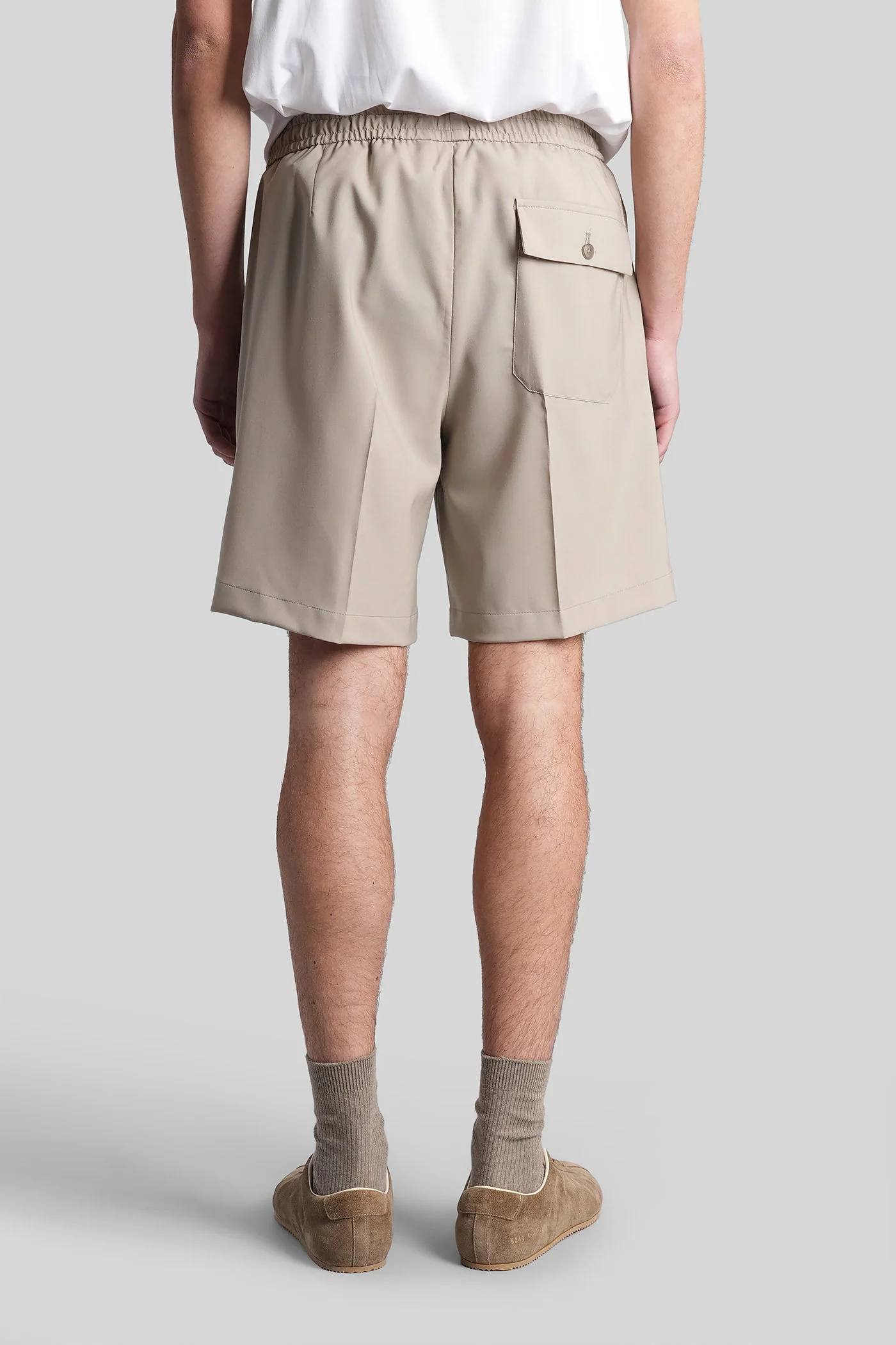 Molokais Shorts in beige wool - Image 3