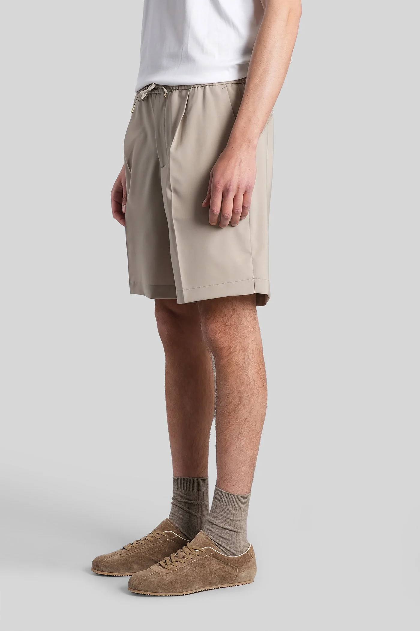 Molokais Shorts in beige wool - Image 4