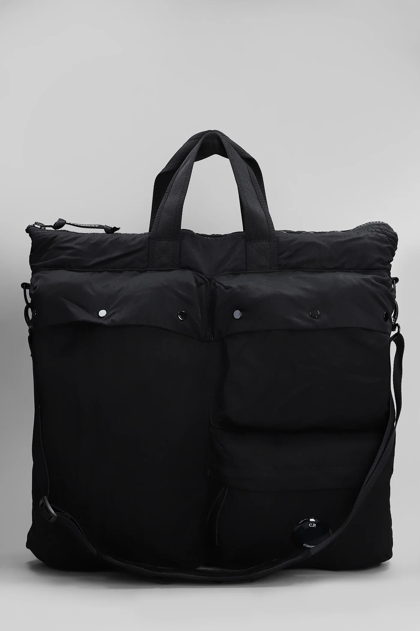 Tote in black polyamide