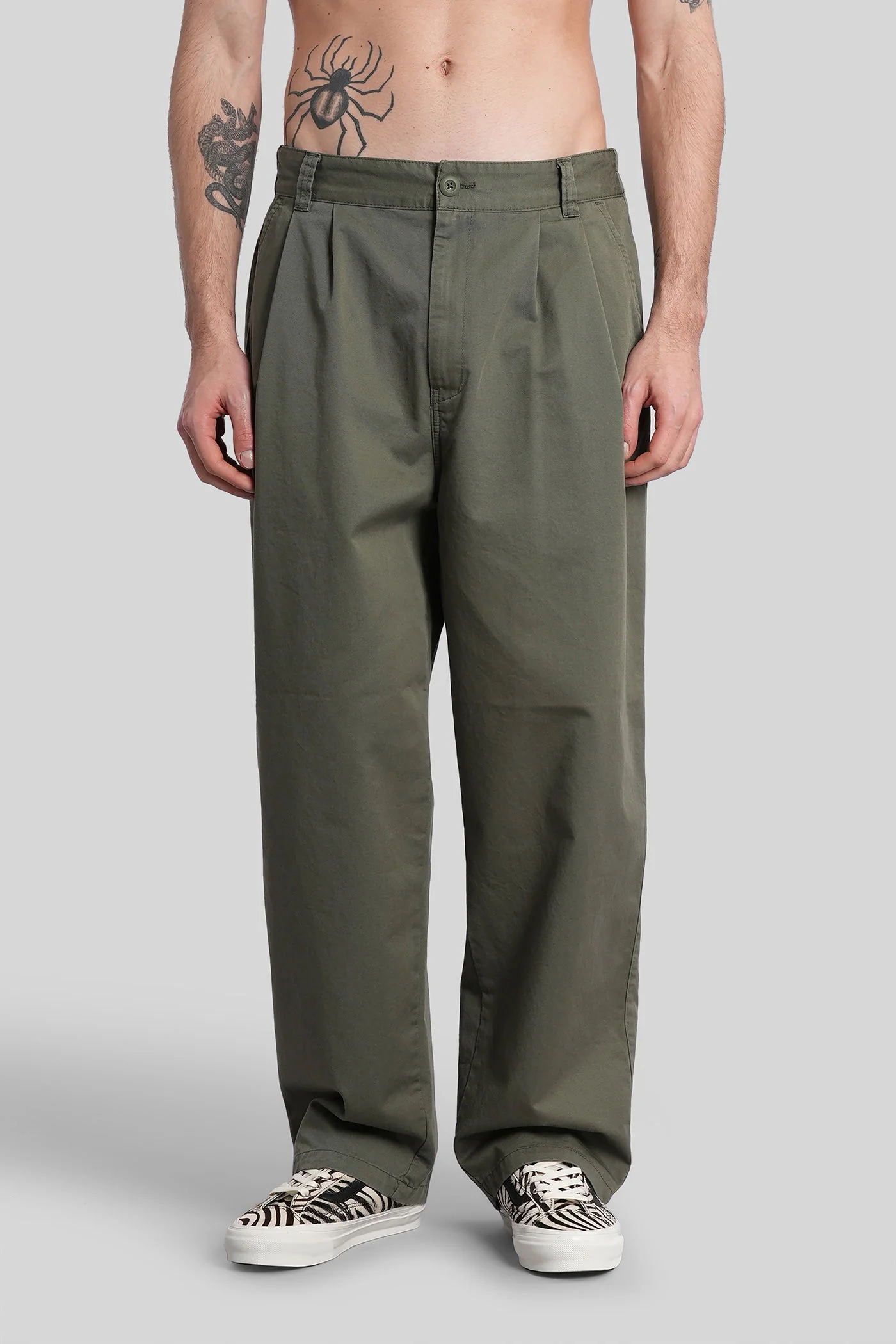 Marv pant Pants in green cotton
