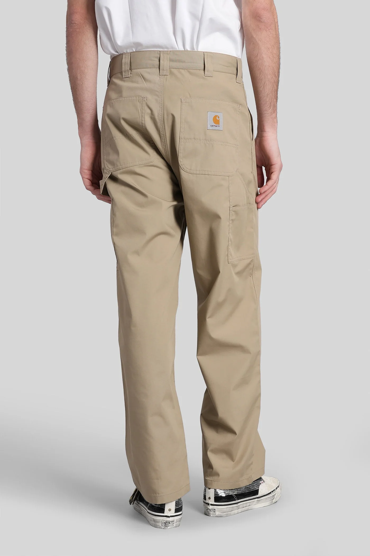 Postal single knee pant Pants in beige cotton - Image 3