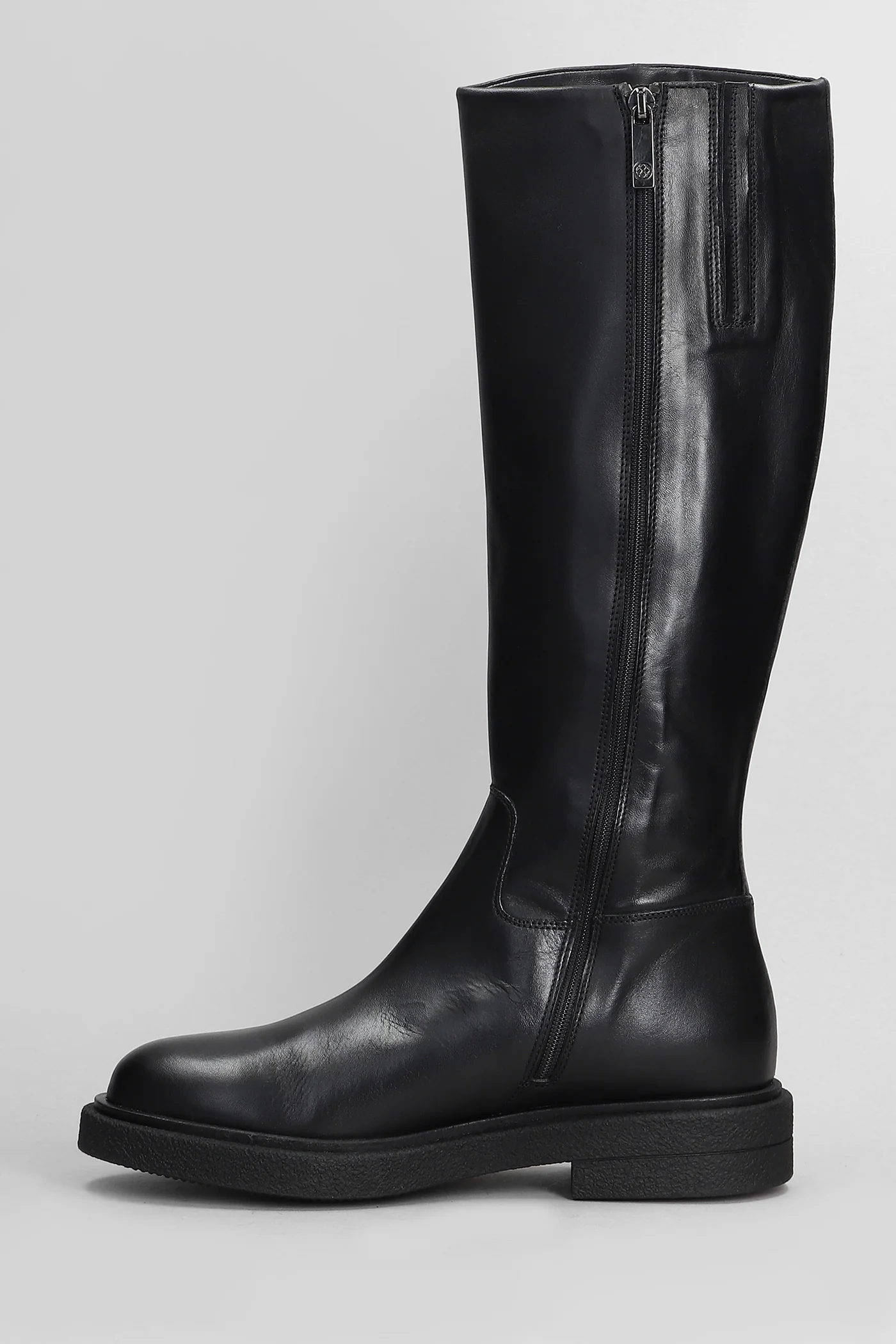 Brook Boot low heels boots in black leather - Image 3
