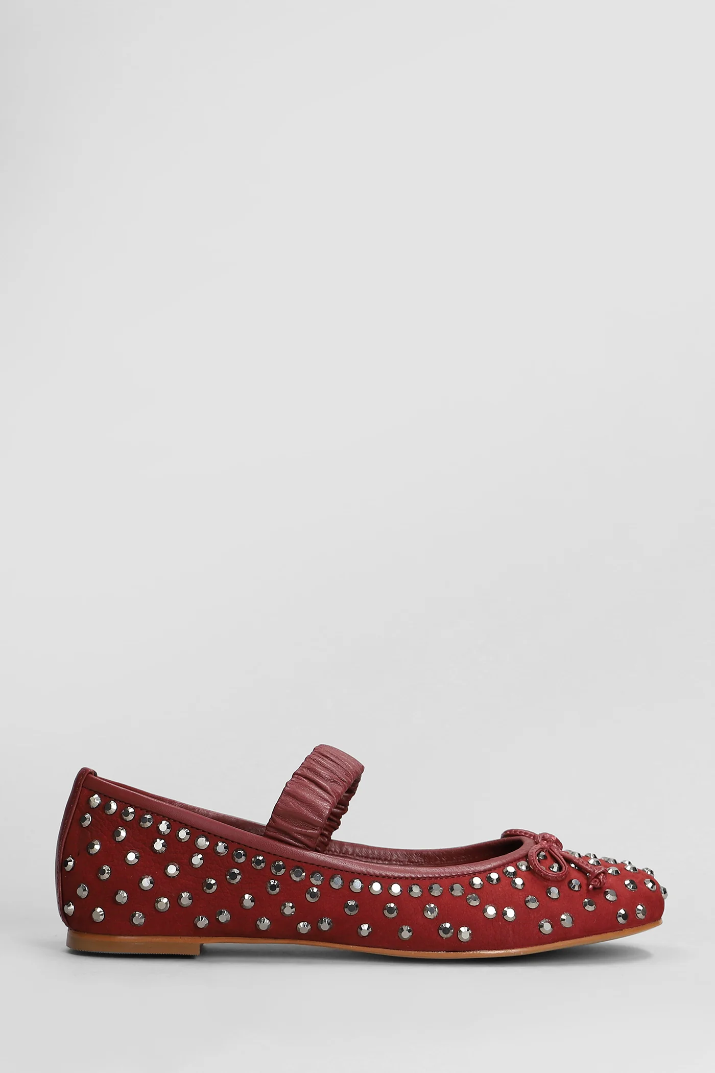 Ballet flats in bordeaux nubuck