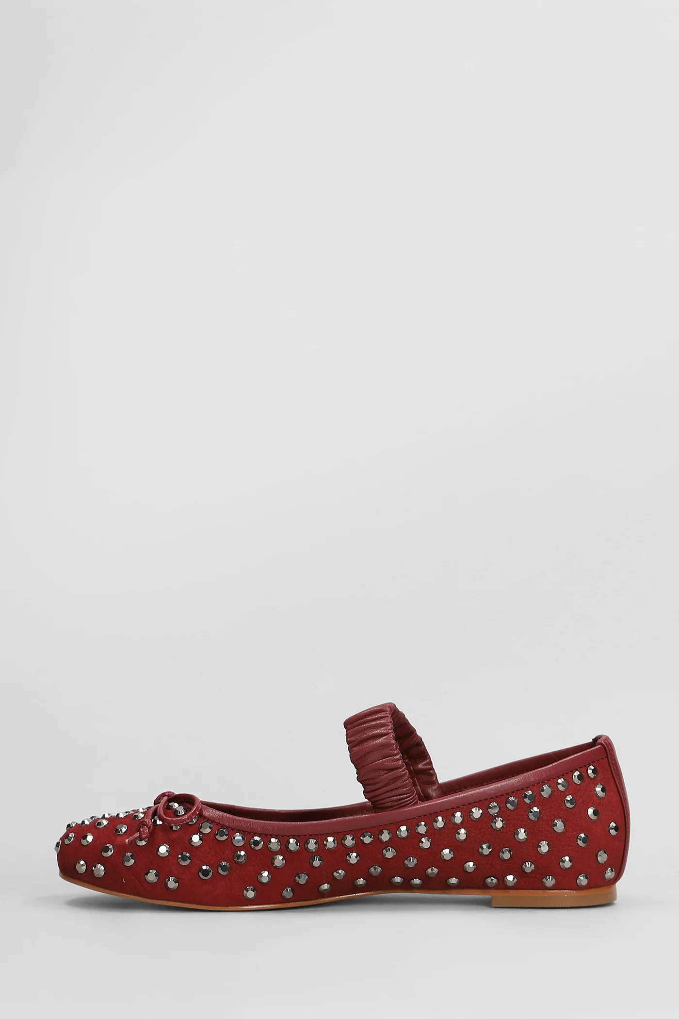Ballet flats in bordeaux nubuck - Image 3