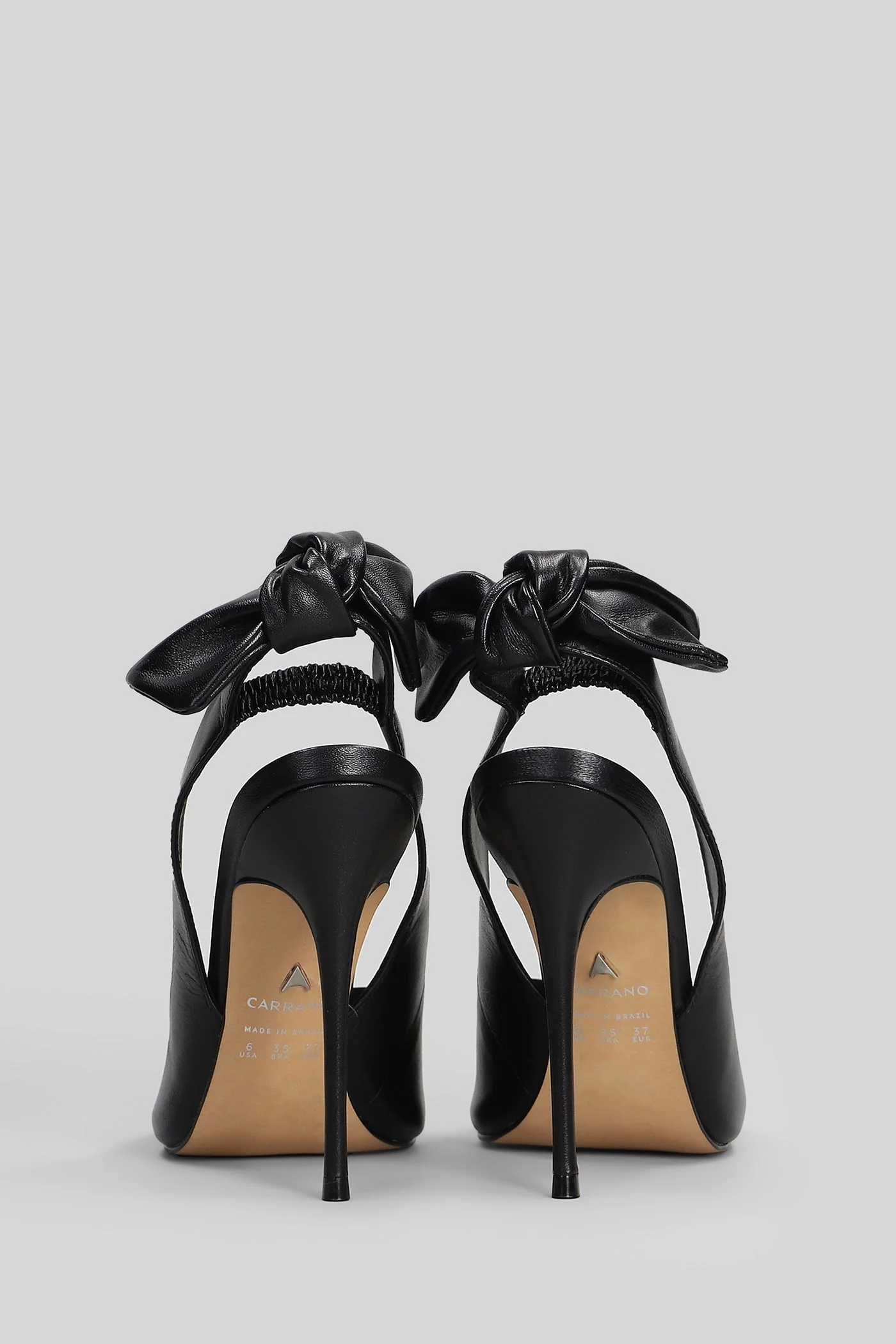 Pumps in black leather - Image 4