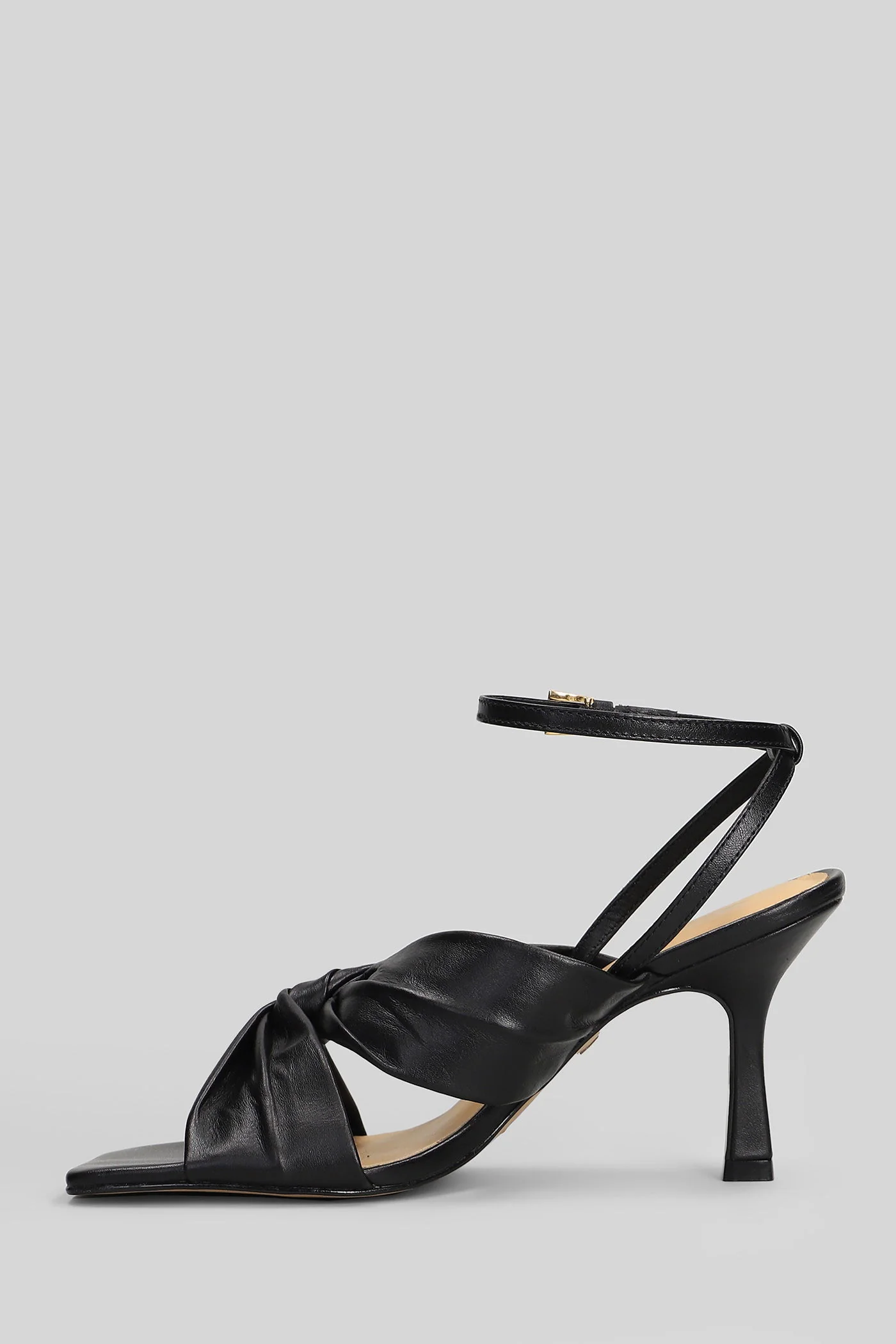 Sandals in black leather - Image 3